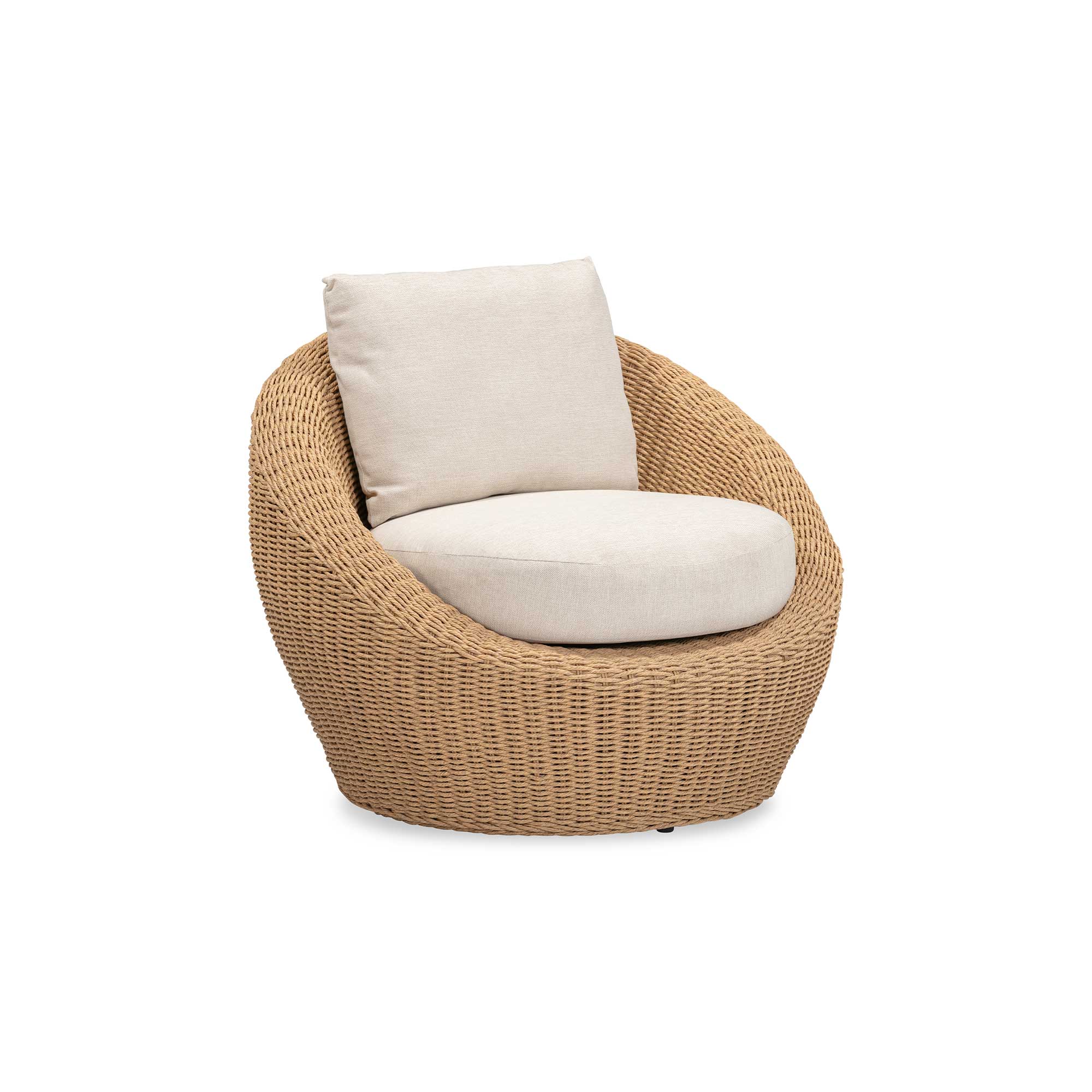 Bali Natural Wicker Garden Sofa Set, Seats 4, Slate Cement Top, Aluminium Frame