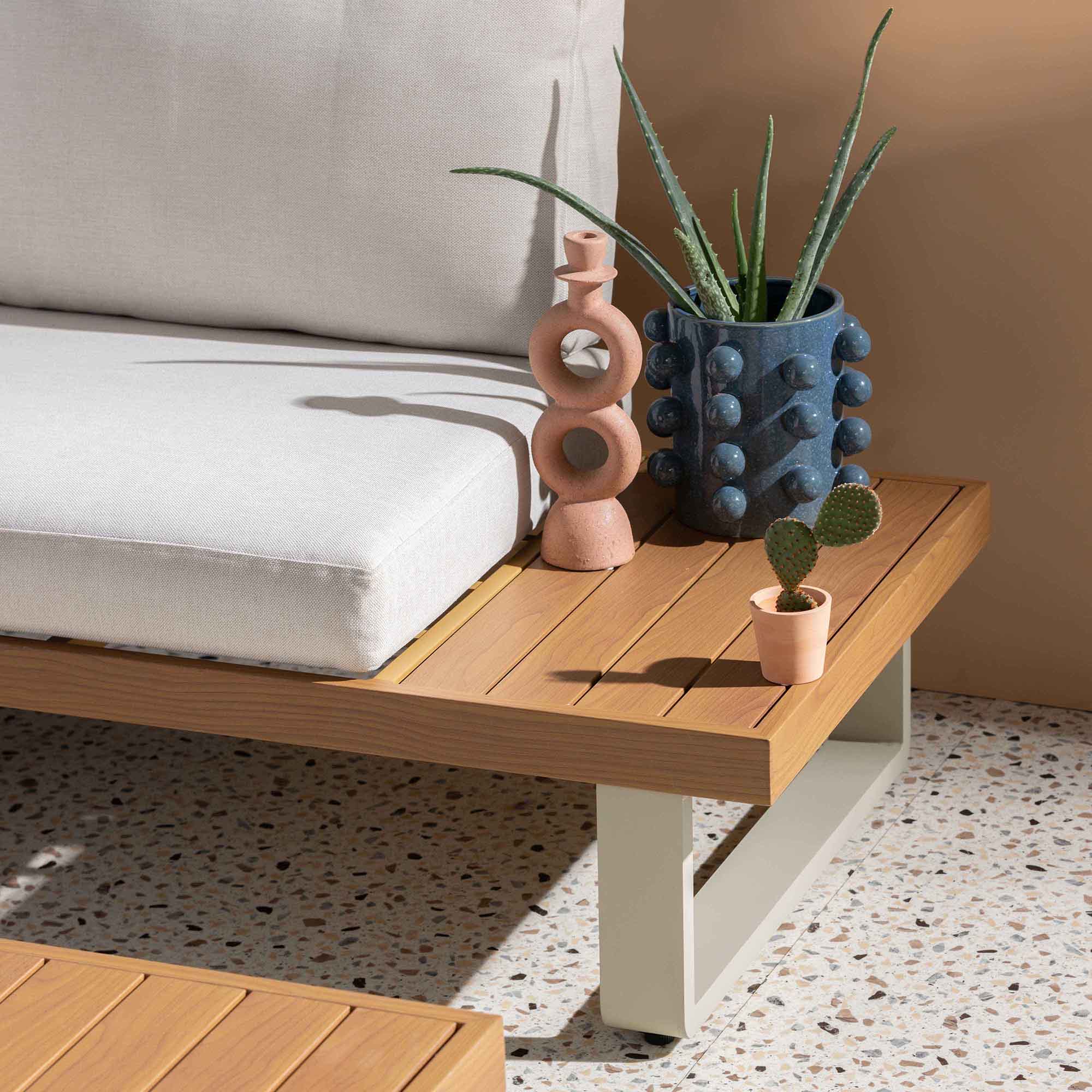 Bardolino 4 Seater Wood Effect Garden Corner Set