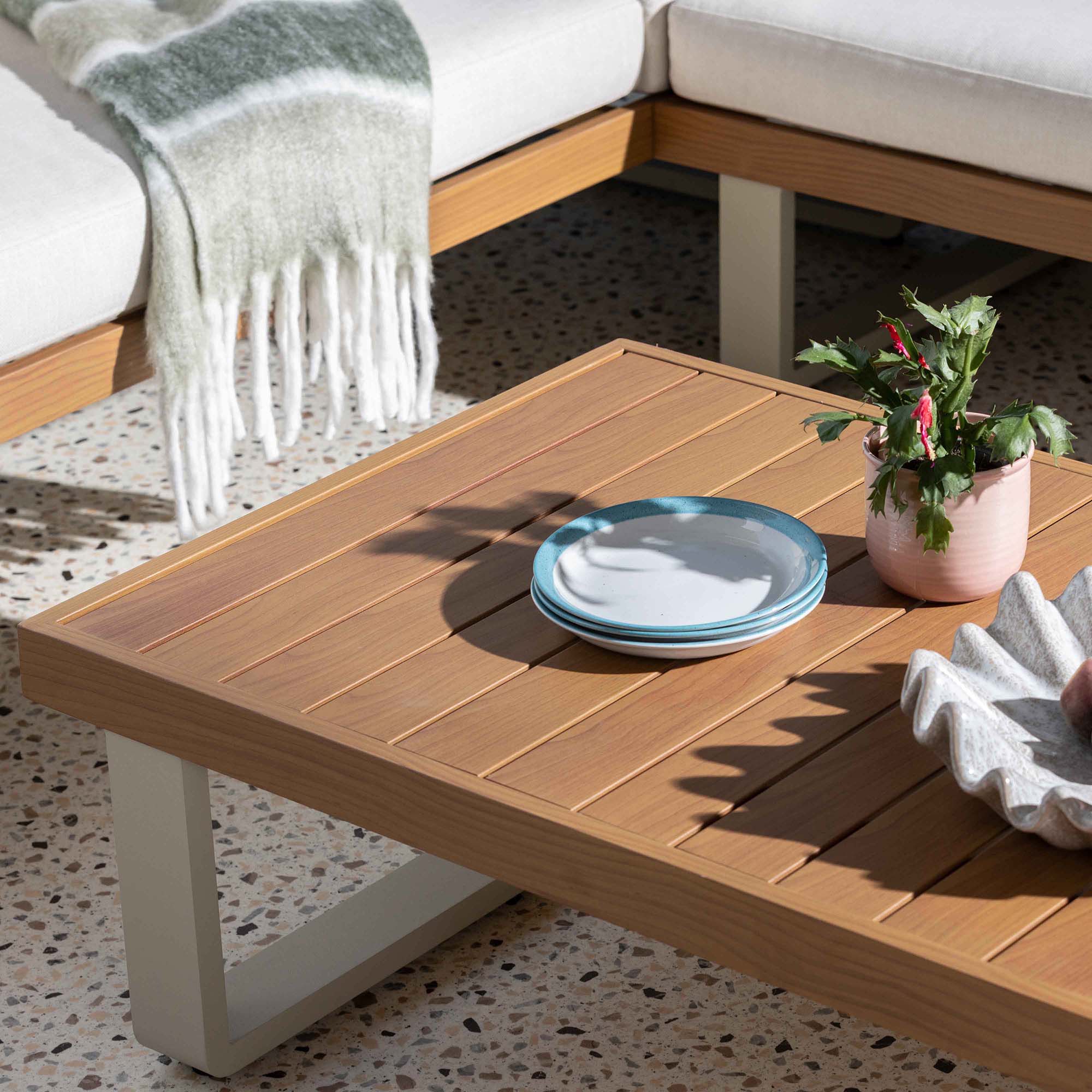 Bardolino 4 Seater Wood Effect Garden Corner Set