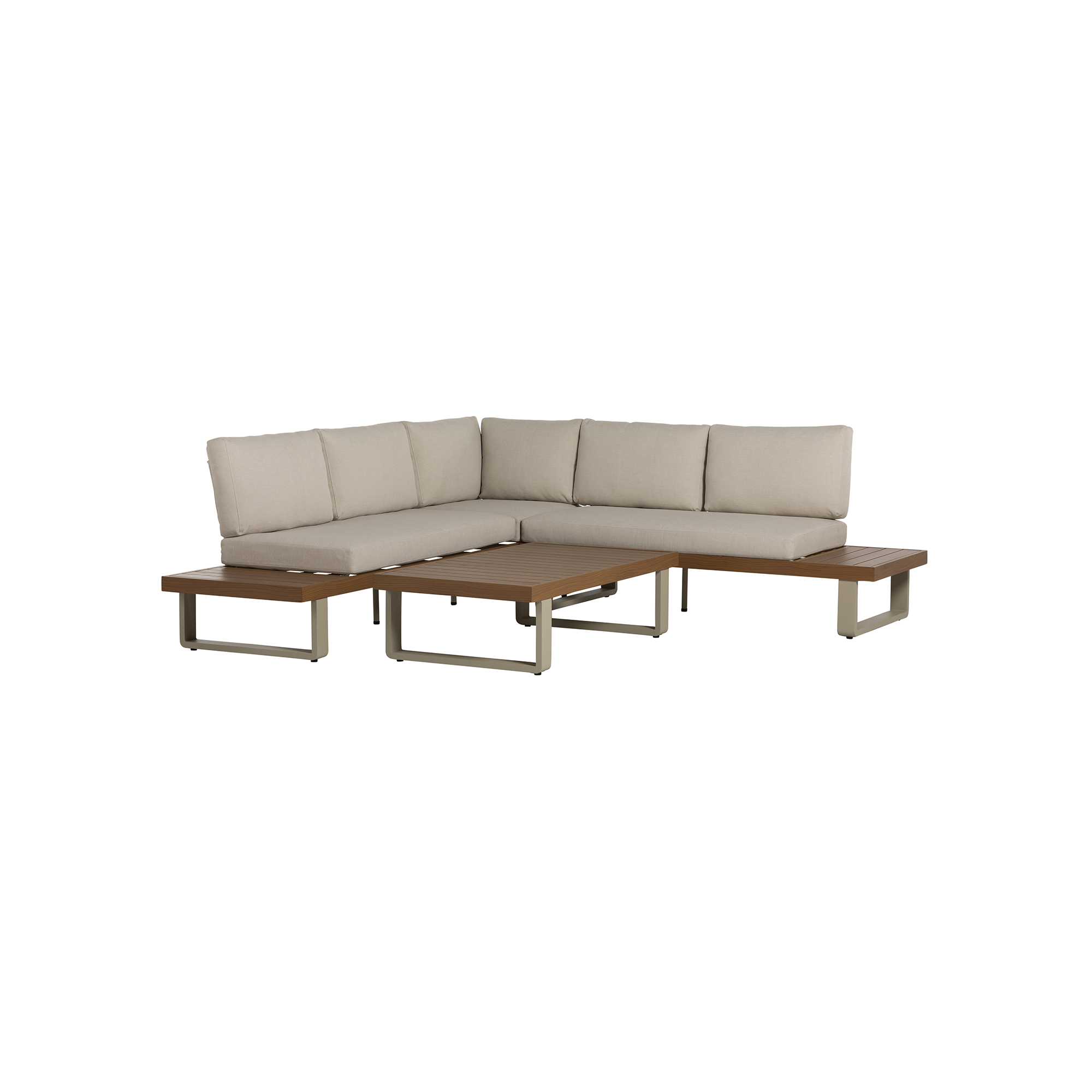 Bardolino 4 Seater Wood Effect Garden Corner Set