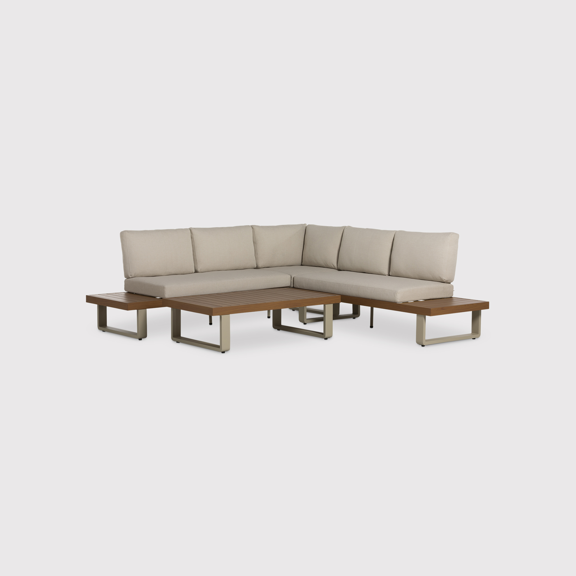 Bardolino 4 Seater Wood Effect Garden Corner Set