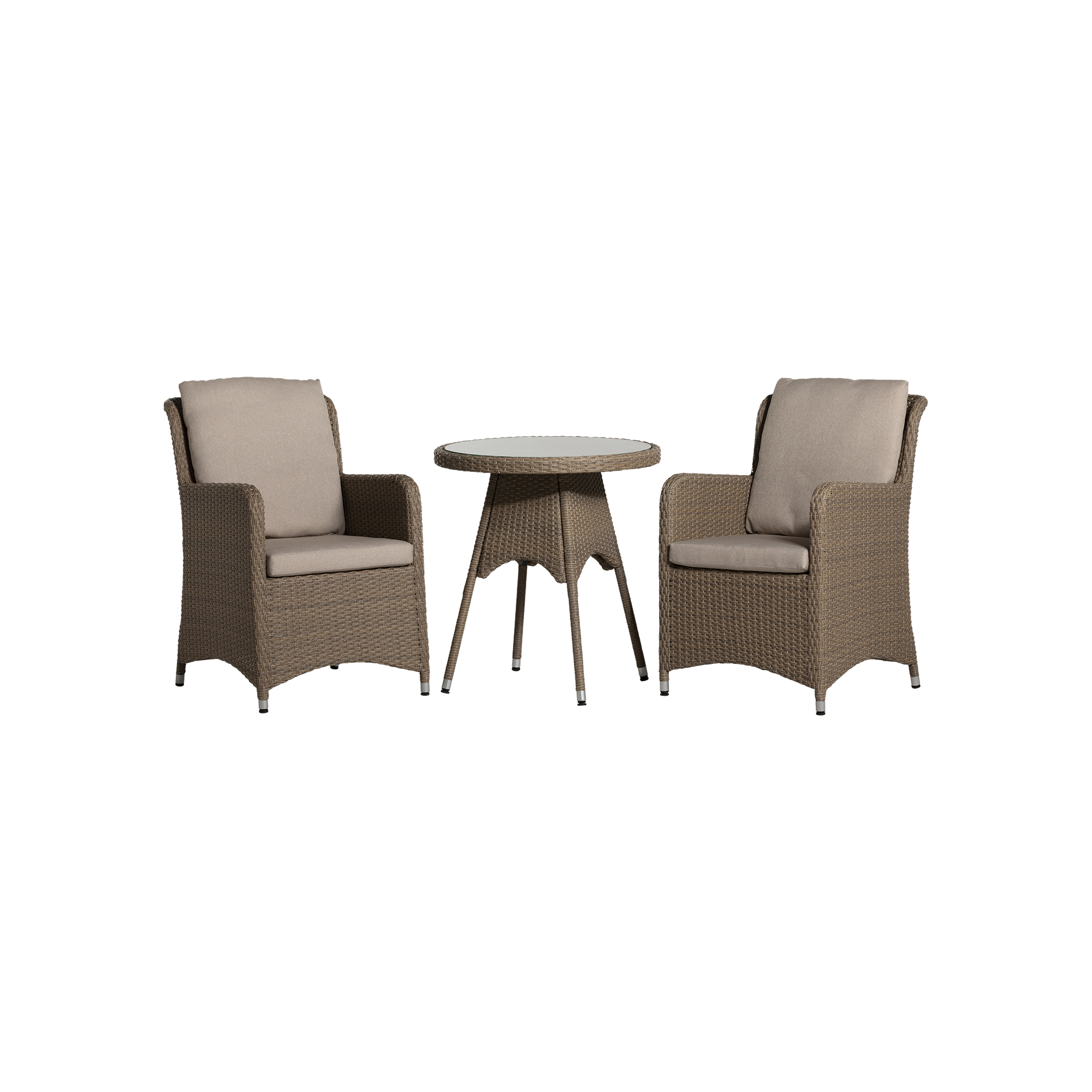 Lazise 2 Seater Garden Wicker Bistro Set