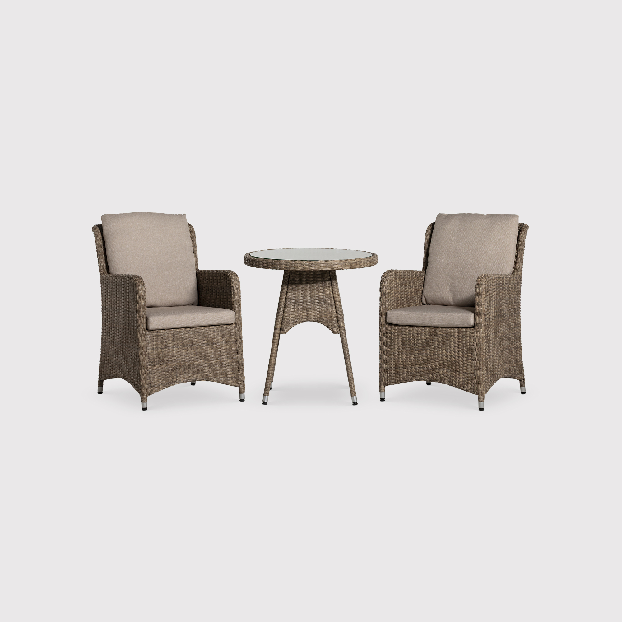 Lazise 2 Seater Garden Wicker Bistro Set