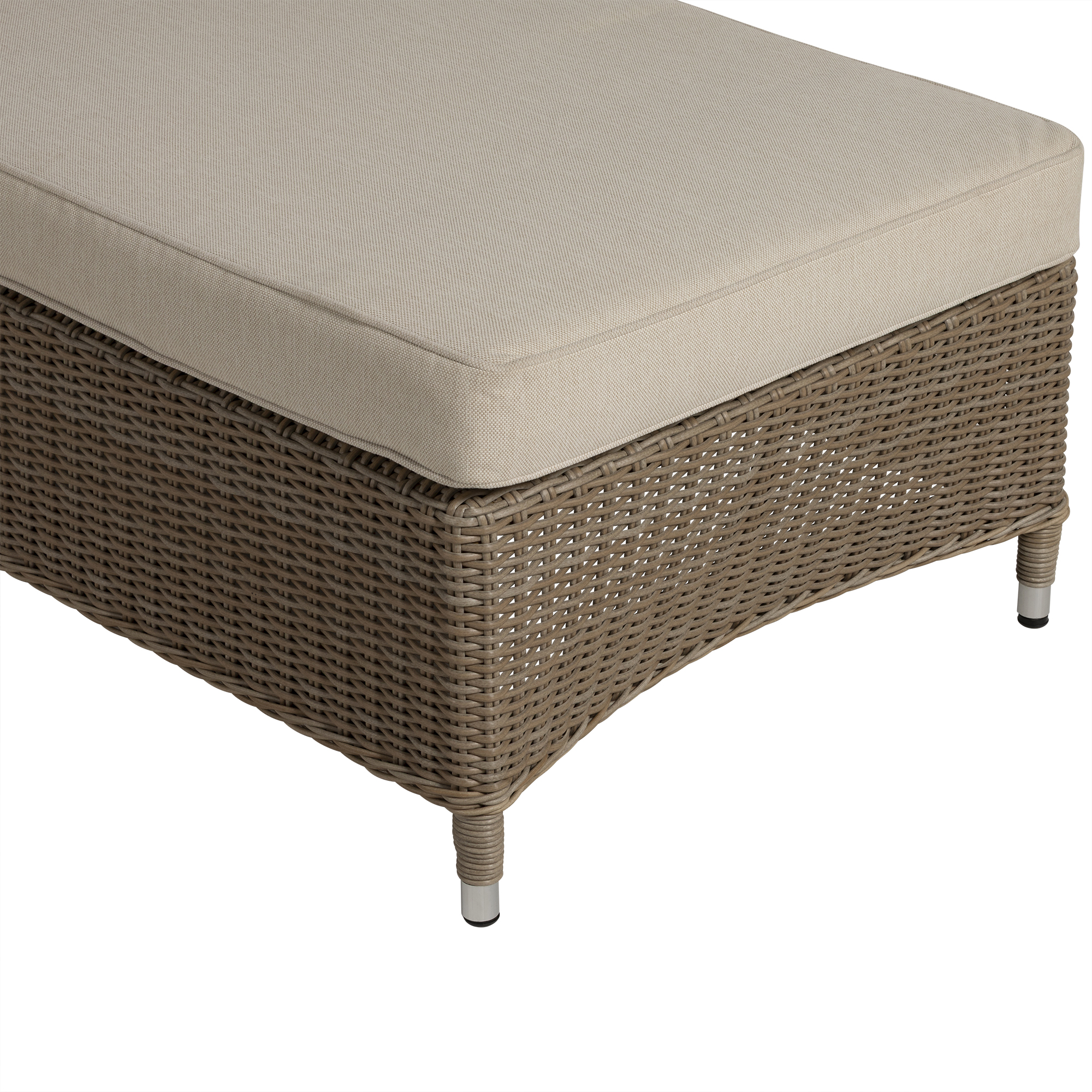 Navene Garden Reclining Wicker Sun Lounger