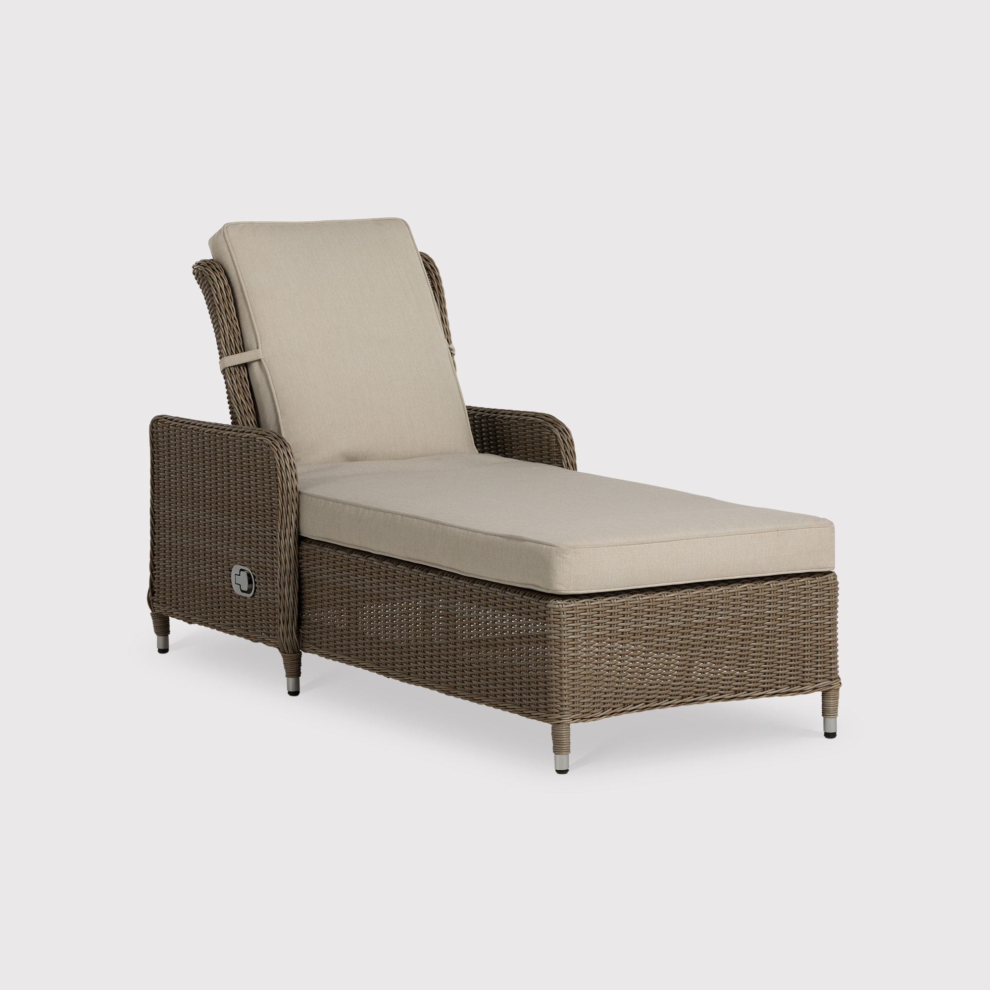 Navene Garden Reclining Wicker Sun Lounger