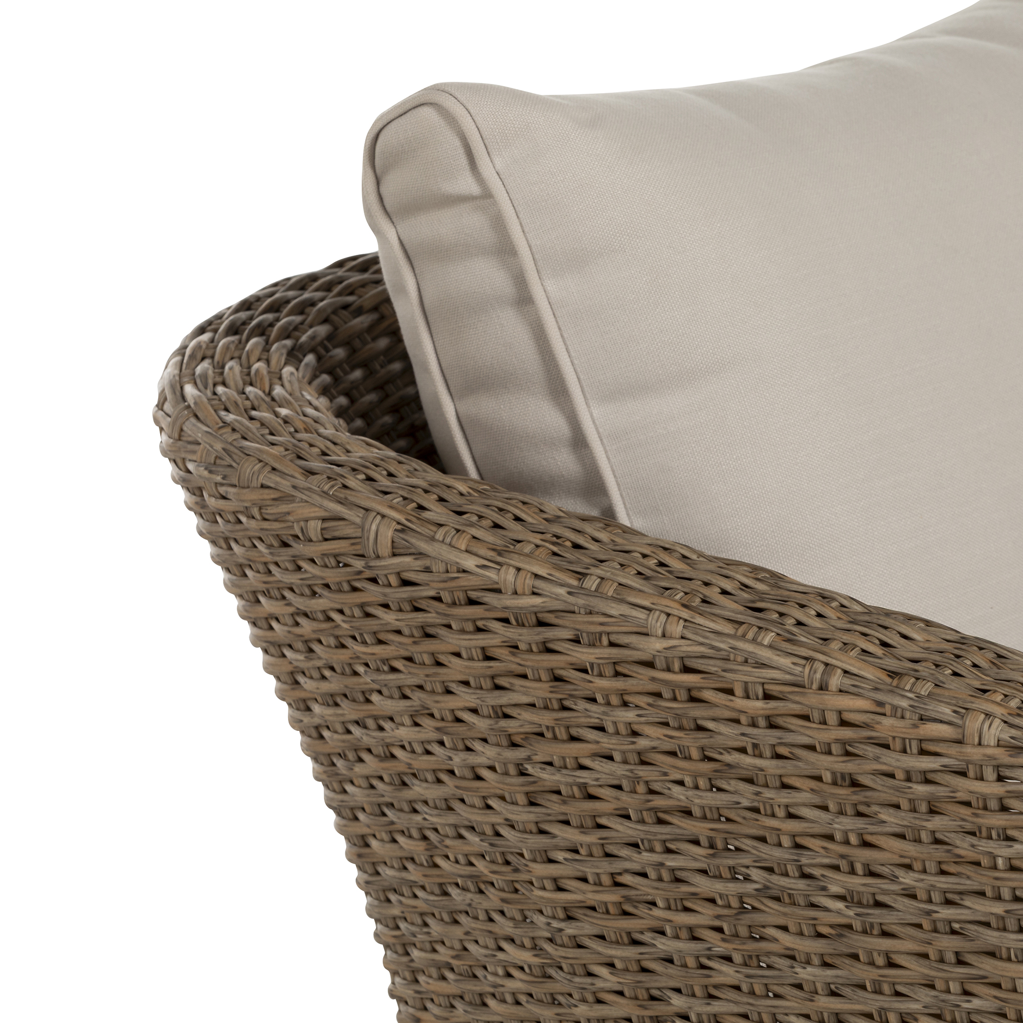 Sirmione 8 Seater Wicker and Wood Garden Corner Dining Set