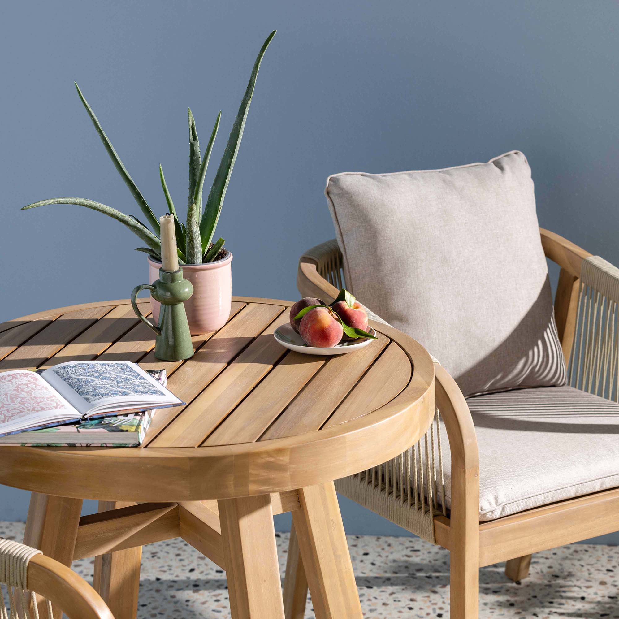 Tavira 2 Seater Garden Acacia Wood Bistro Set