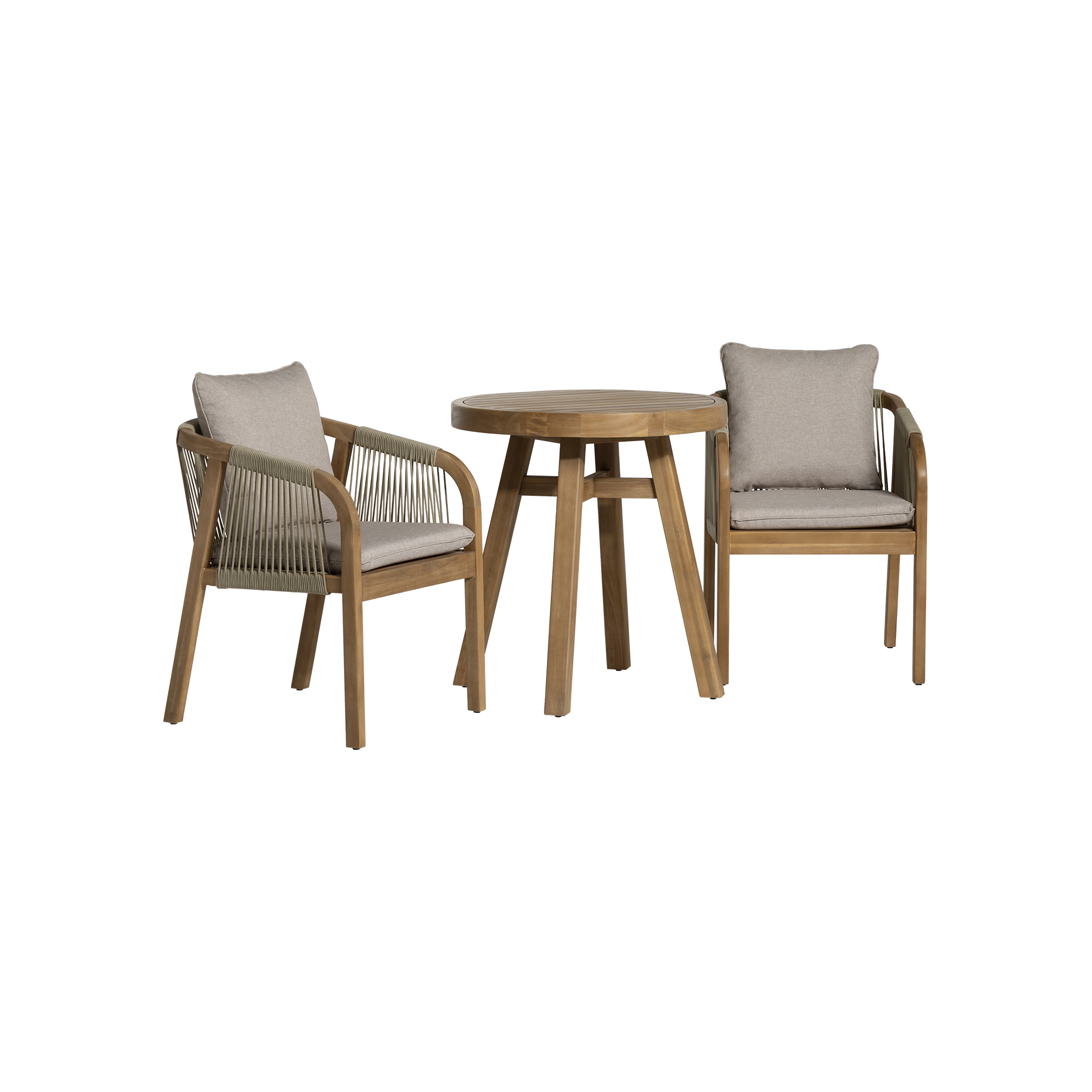 Tavira 2 Seater Garden Acacia Wood Bistro Set