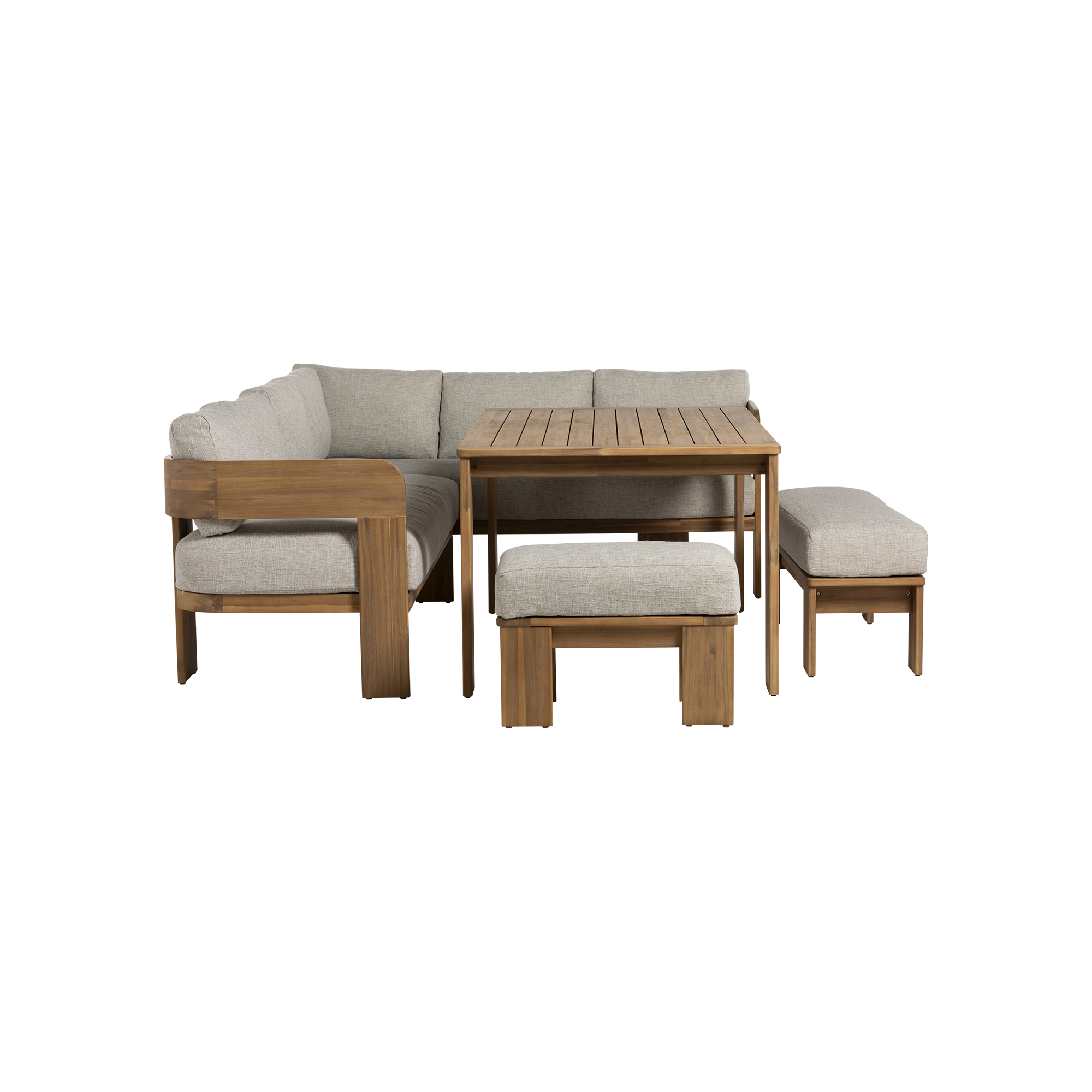 Tignale 8 Seater Acacia Wood Garden Corner Dining Set