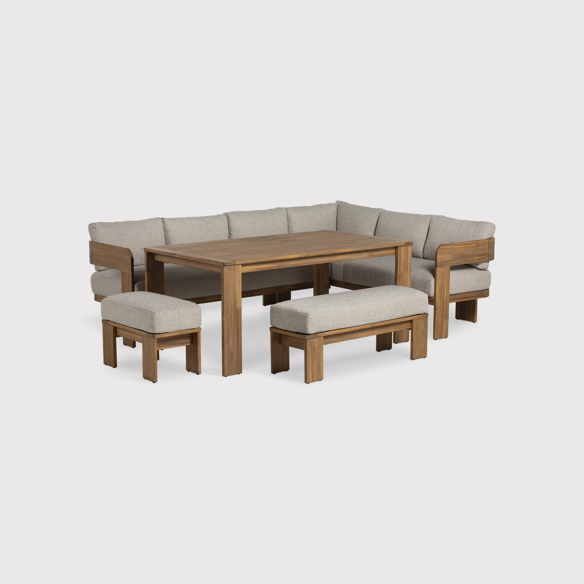 Tignale 8 Seater Acacia Wood Garden Corner Dining Set