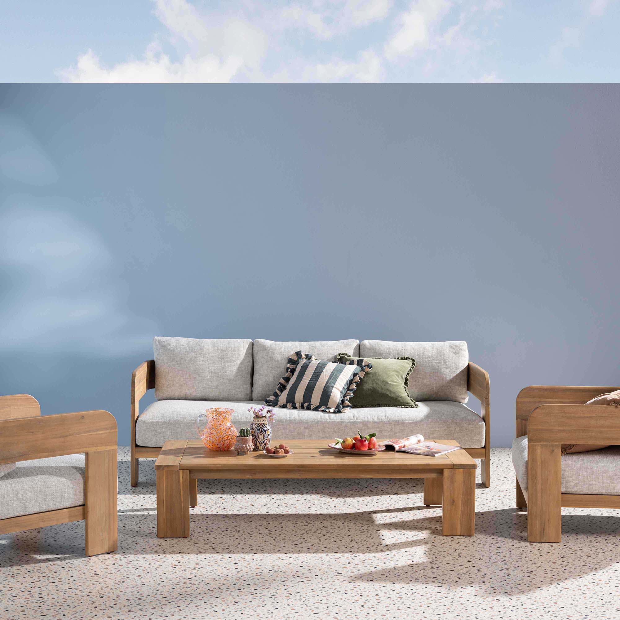 Tignale 5 Seater Garden Acacia Wood Lounge Set