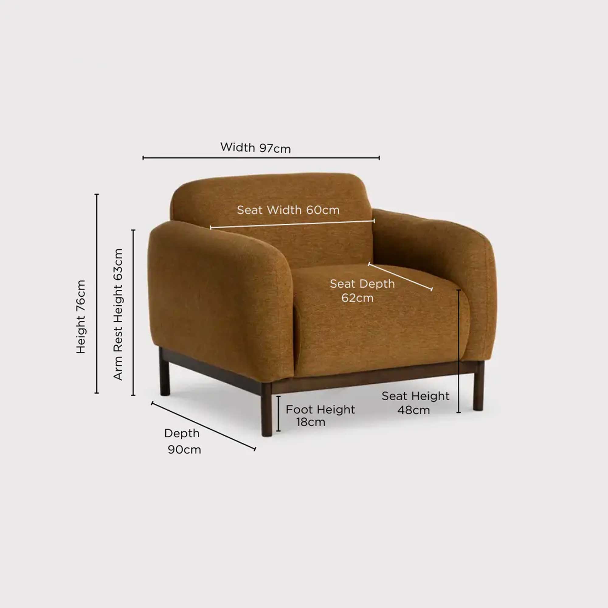 Connie Chair in Pure - Espresso Timber Plinth + Espresso Wooden Legs