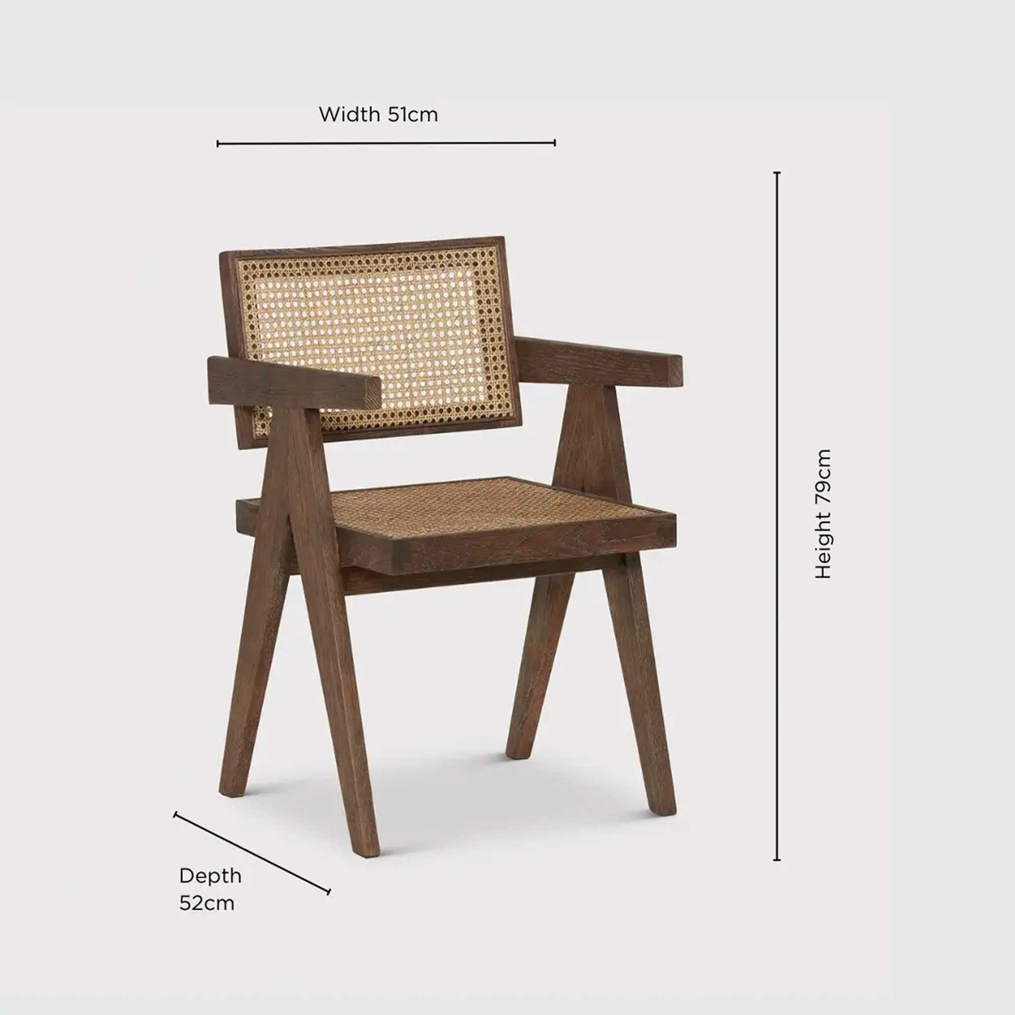 Cody Armchair - Tawny Oak And Almond Rattan