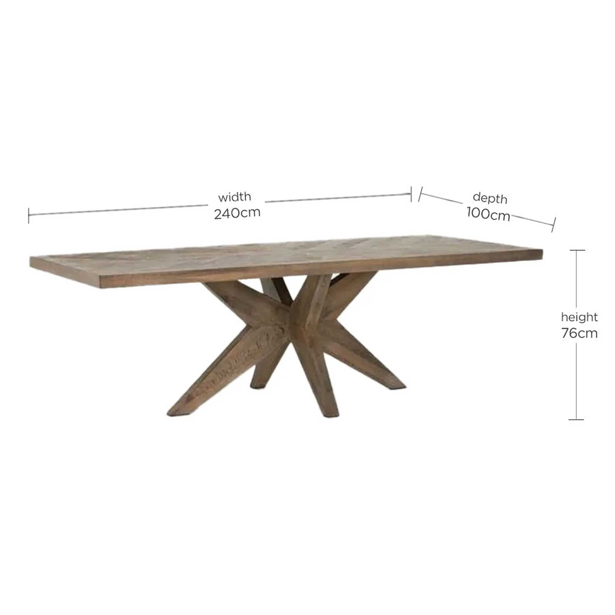 Oberon Dining Table - Oak Bc Silverback