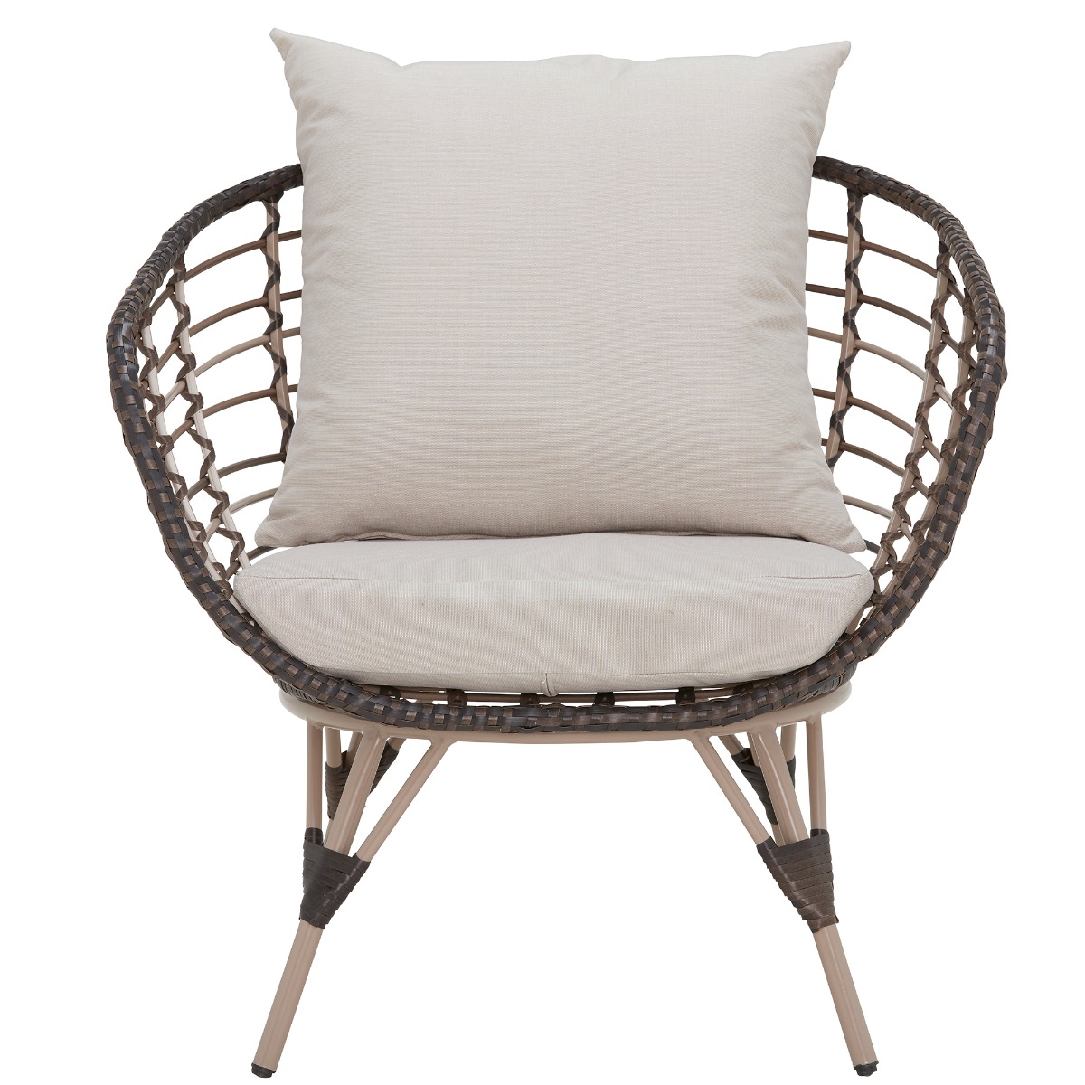 Bergamo Brown Wicker Garden Bistro Set, Seats 2