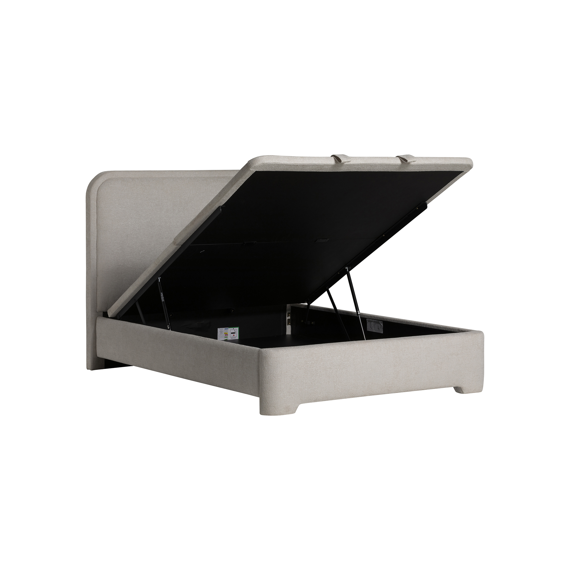 Tilbury Neutral Fabric Super King Ottoman Bed Frame, Oslo Ivory