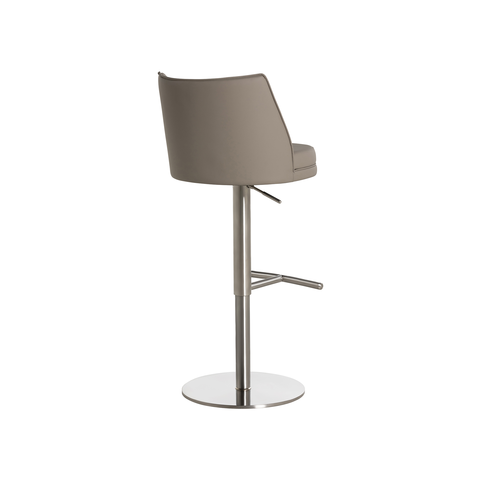 Albion Barstool - PU 21 Beige Grey + Stainless Steel Base