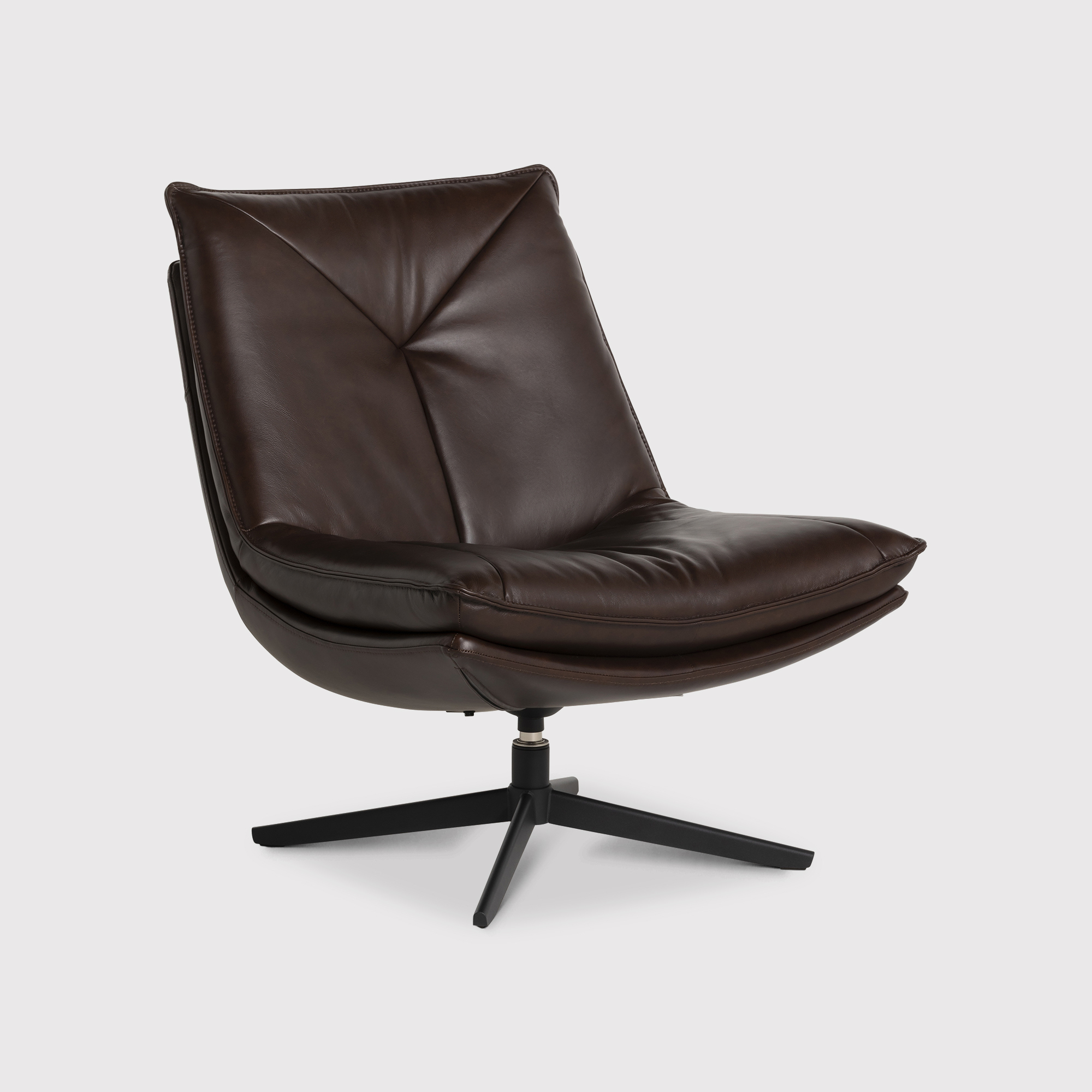 Cormac Brown Leather Swivel Chair
