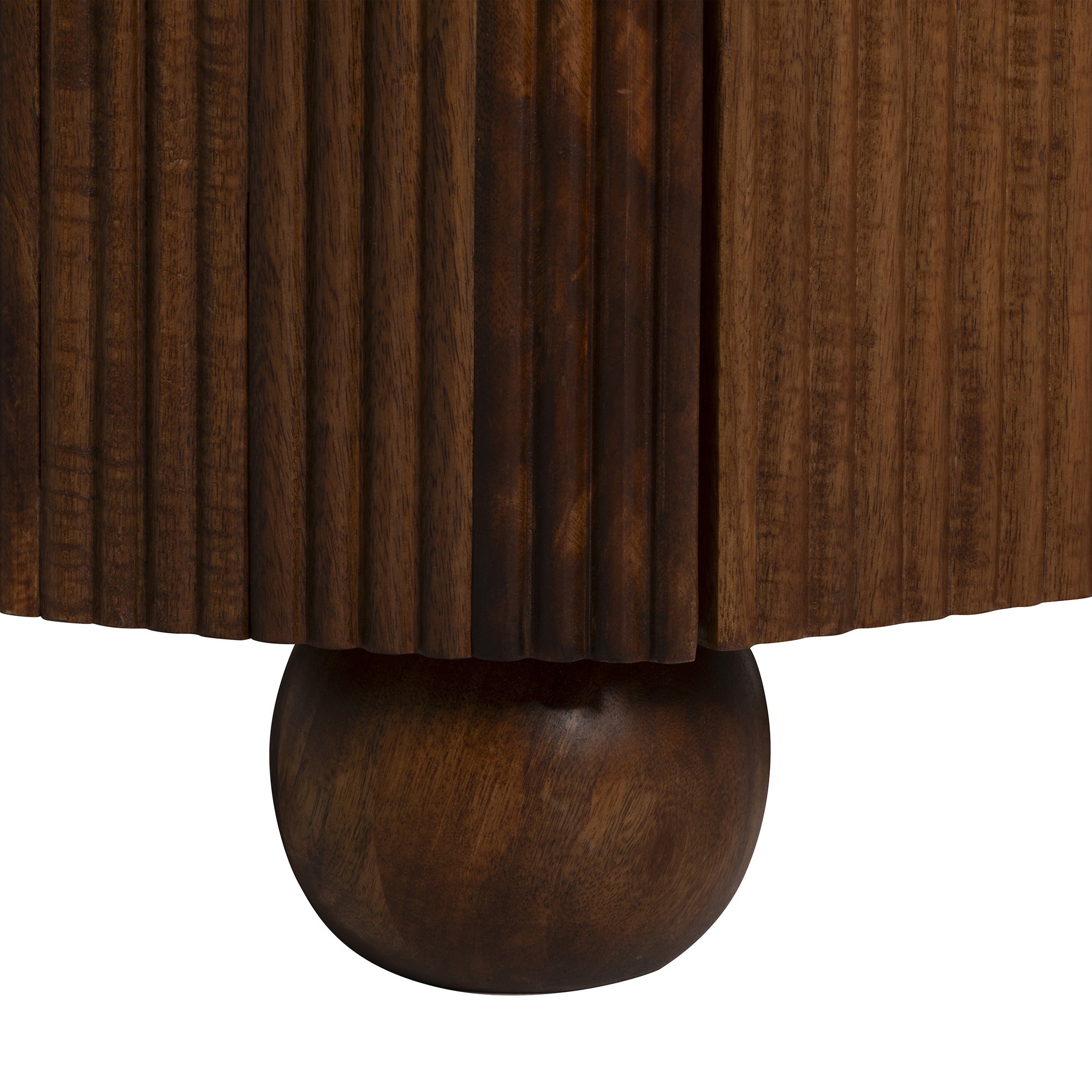 Tasso Fluted Mango Wood 2 Door 2 Drawer Wardrobe, Mango Wood