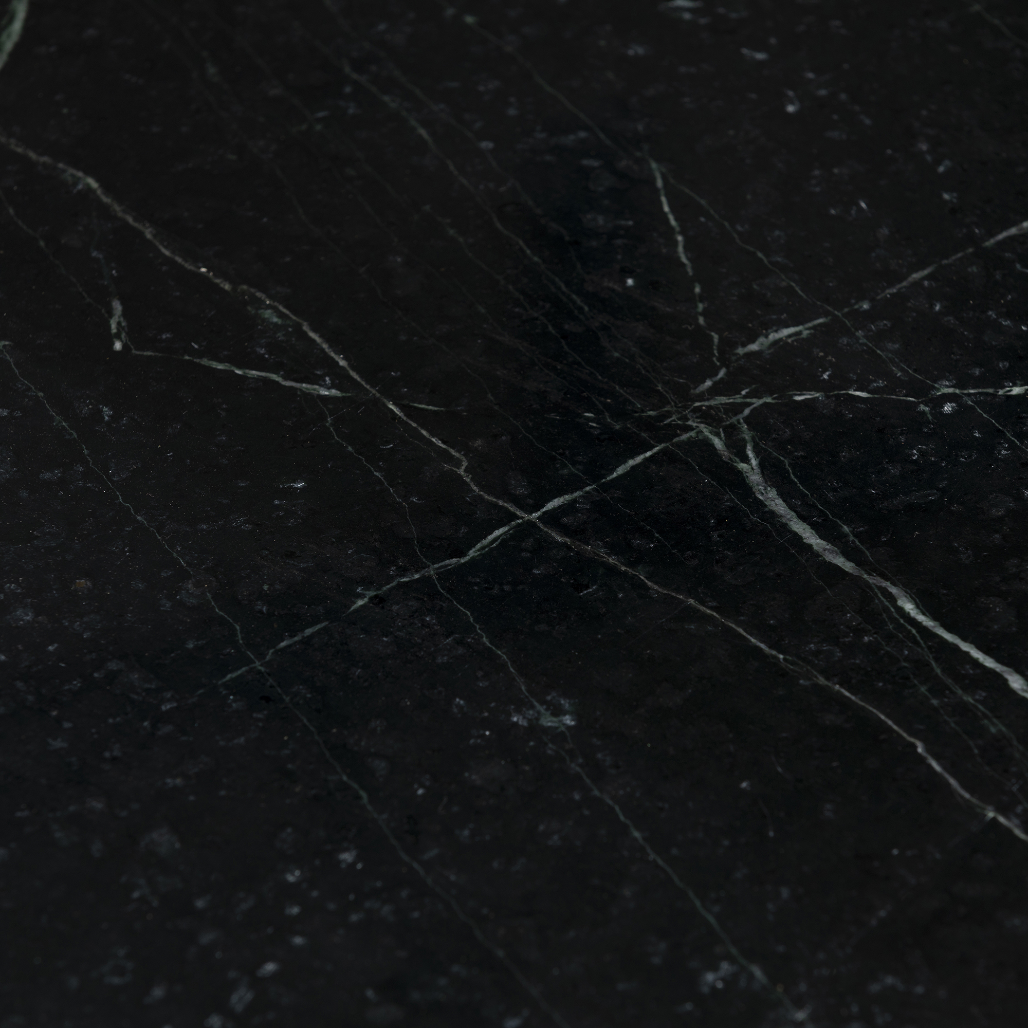 Tigris Desk with Additional Drawer - Mango Fluted Wood & Green Marble Top