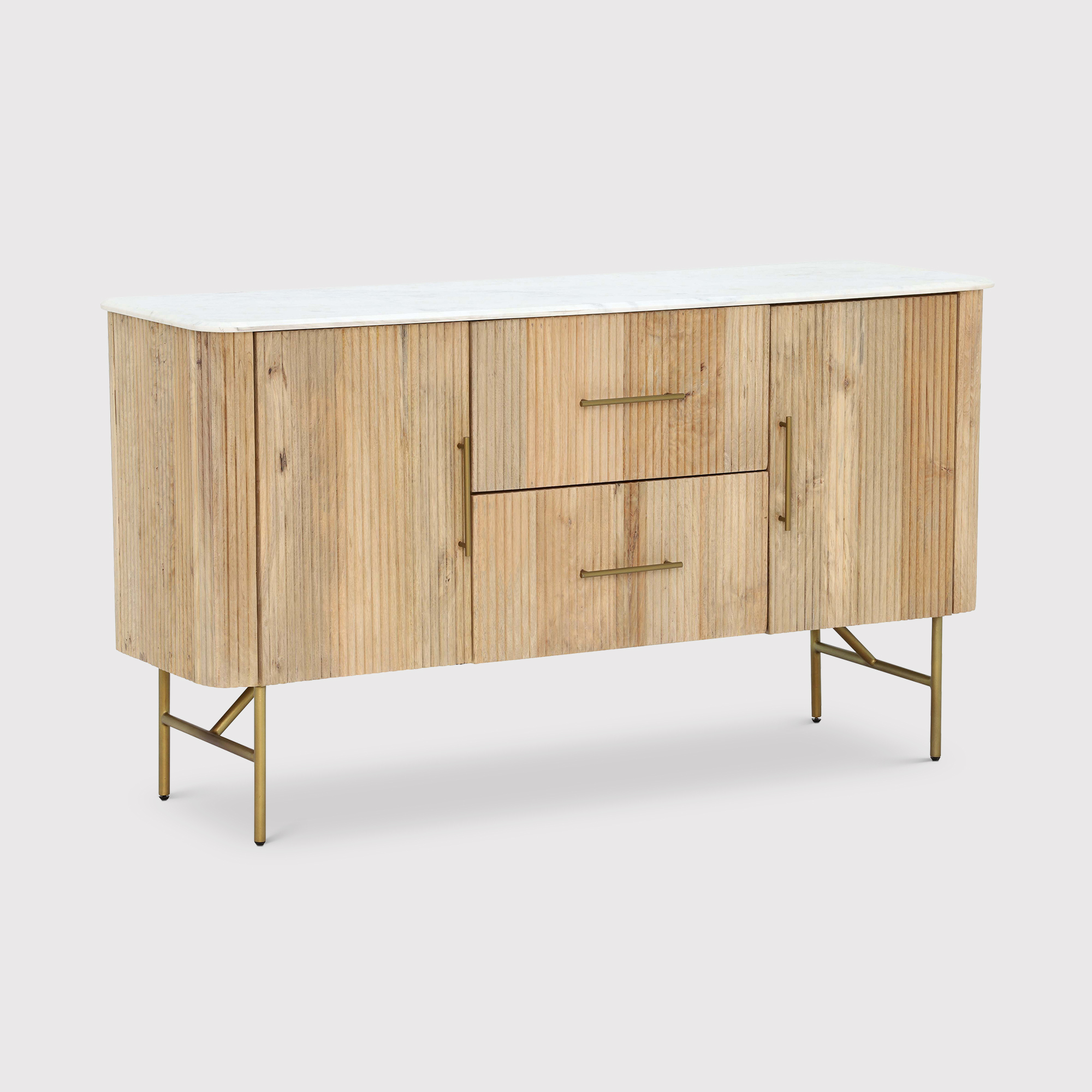 Fuji Sideboard - Bleached Mango and White Marble