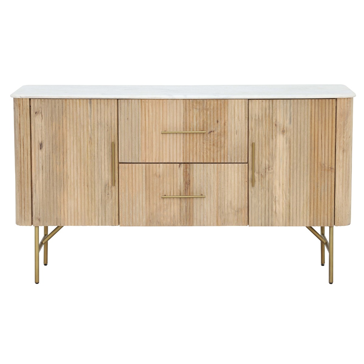 Fuji Sideboard - Bleached Mango and White Marble