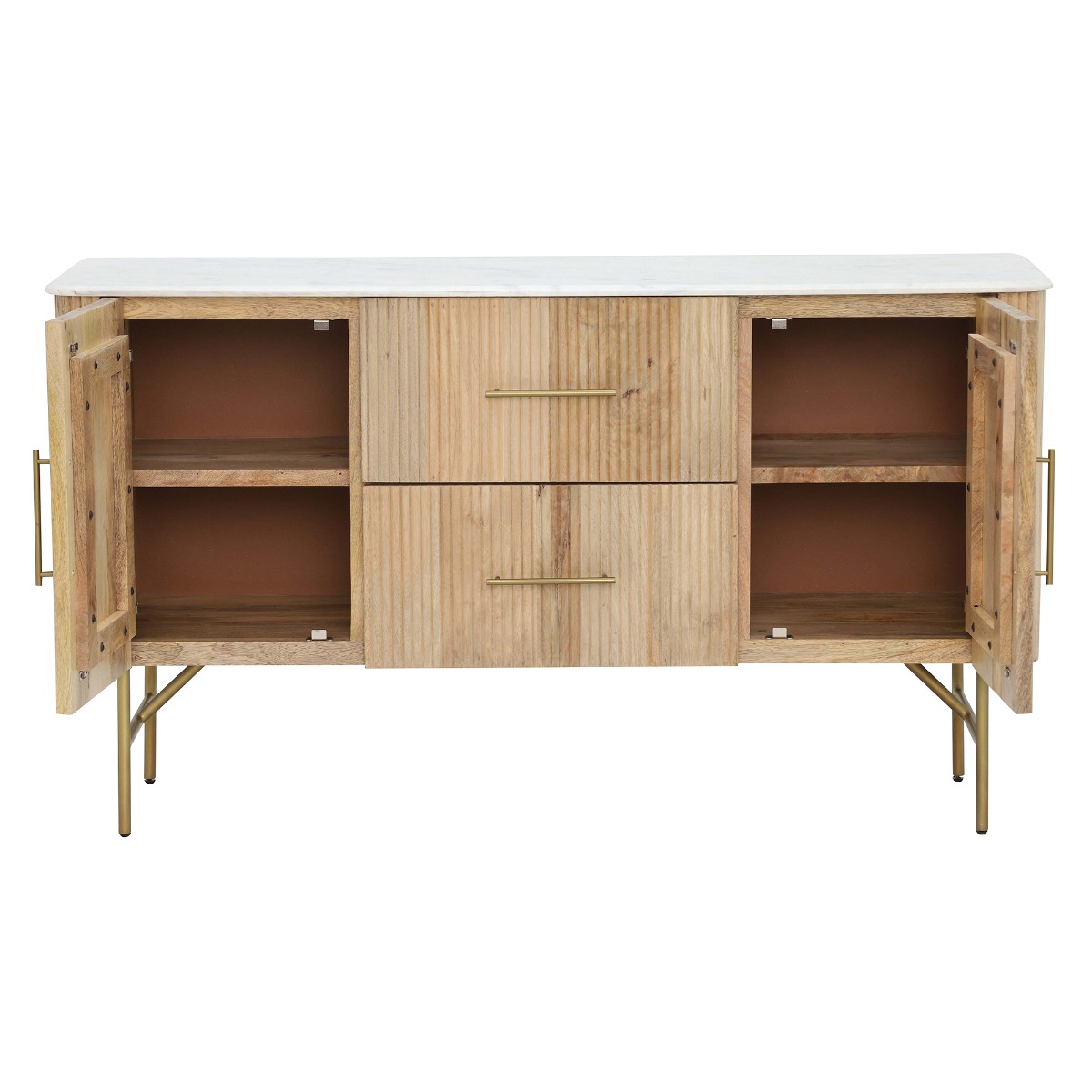 Fuji Sideboard - Bleached Mango and White Marble