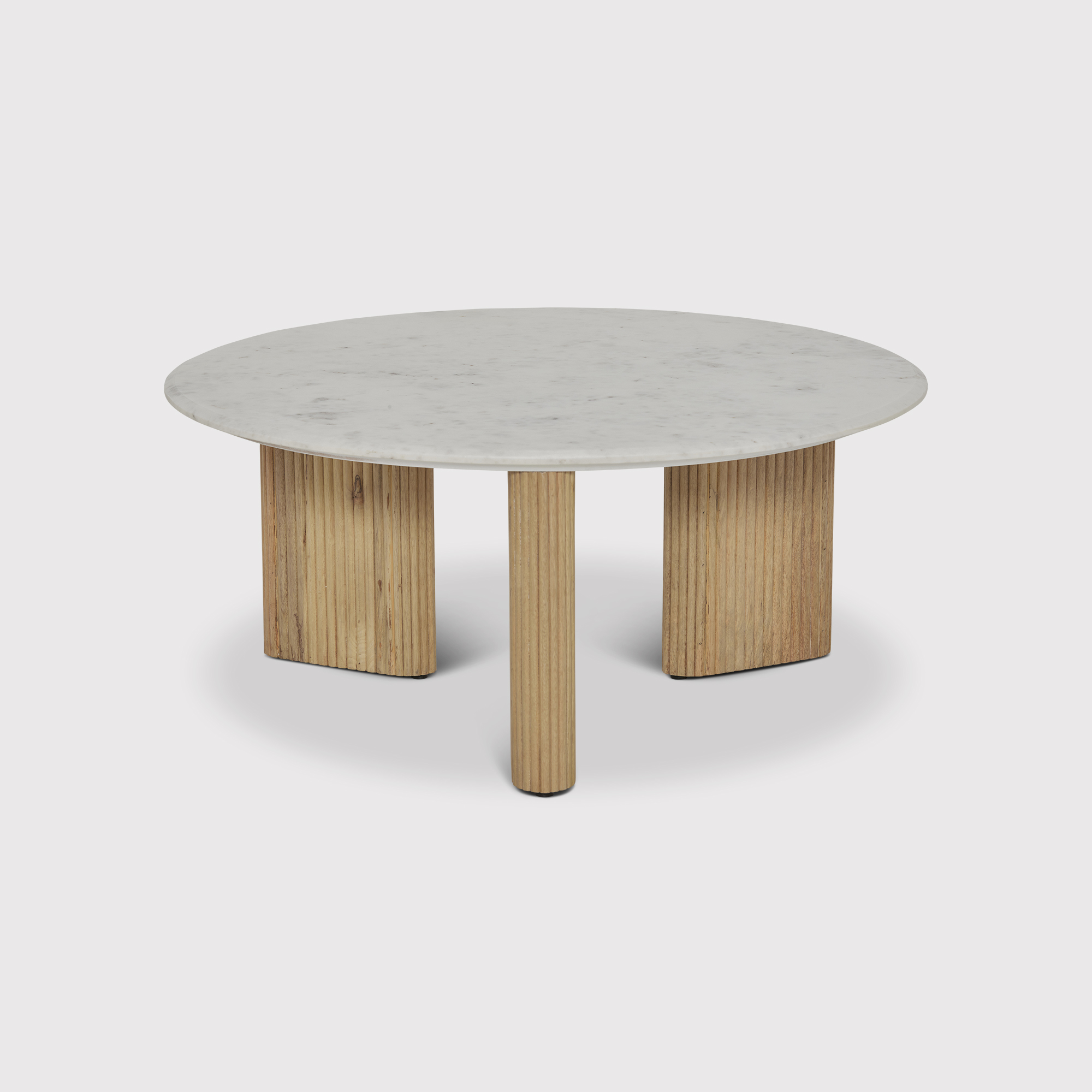 Fuji Coffee Table - Mango Wood And White Marble