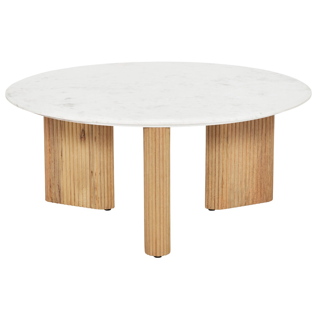 Fuji Coffee Table - Mango Wood And White Marble