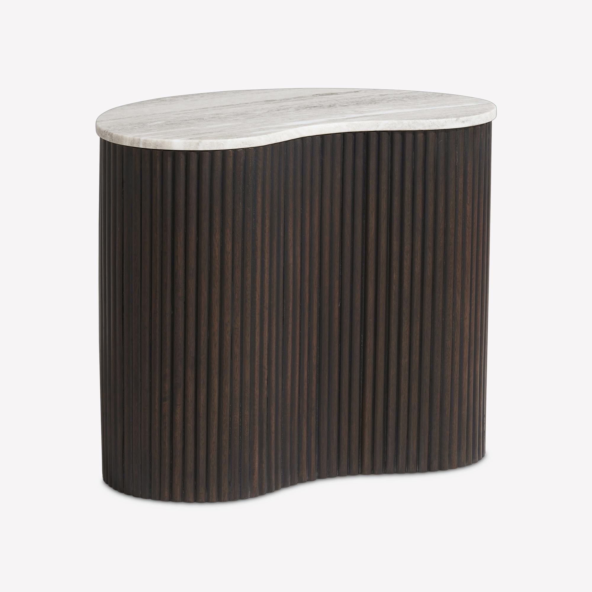 Odin Centre Table - Natural Beige marble, Mango wood