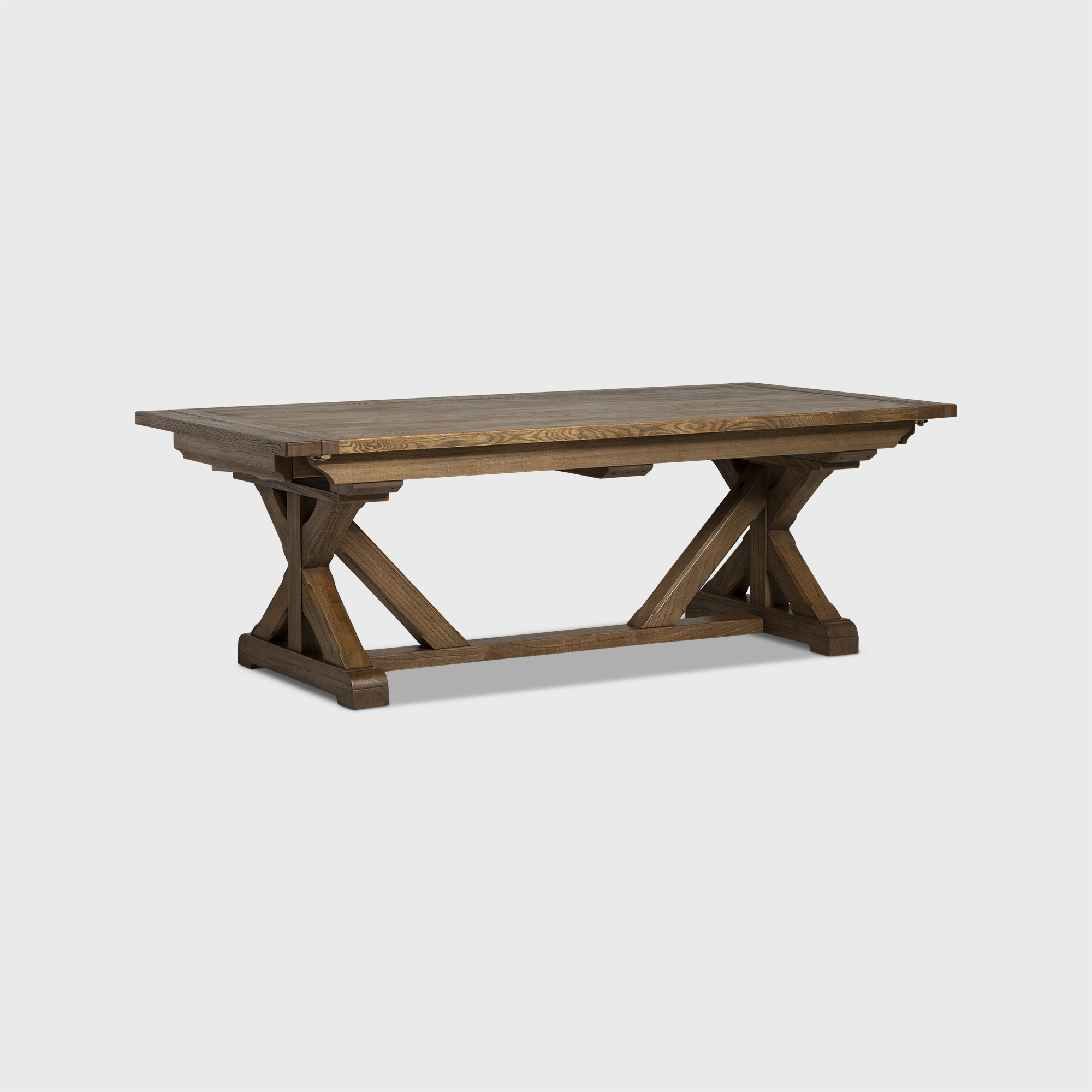 Penna Vintage Oak Extending 220-350cm Dining Table, Seat 4-8