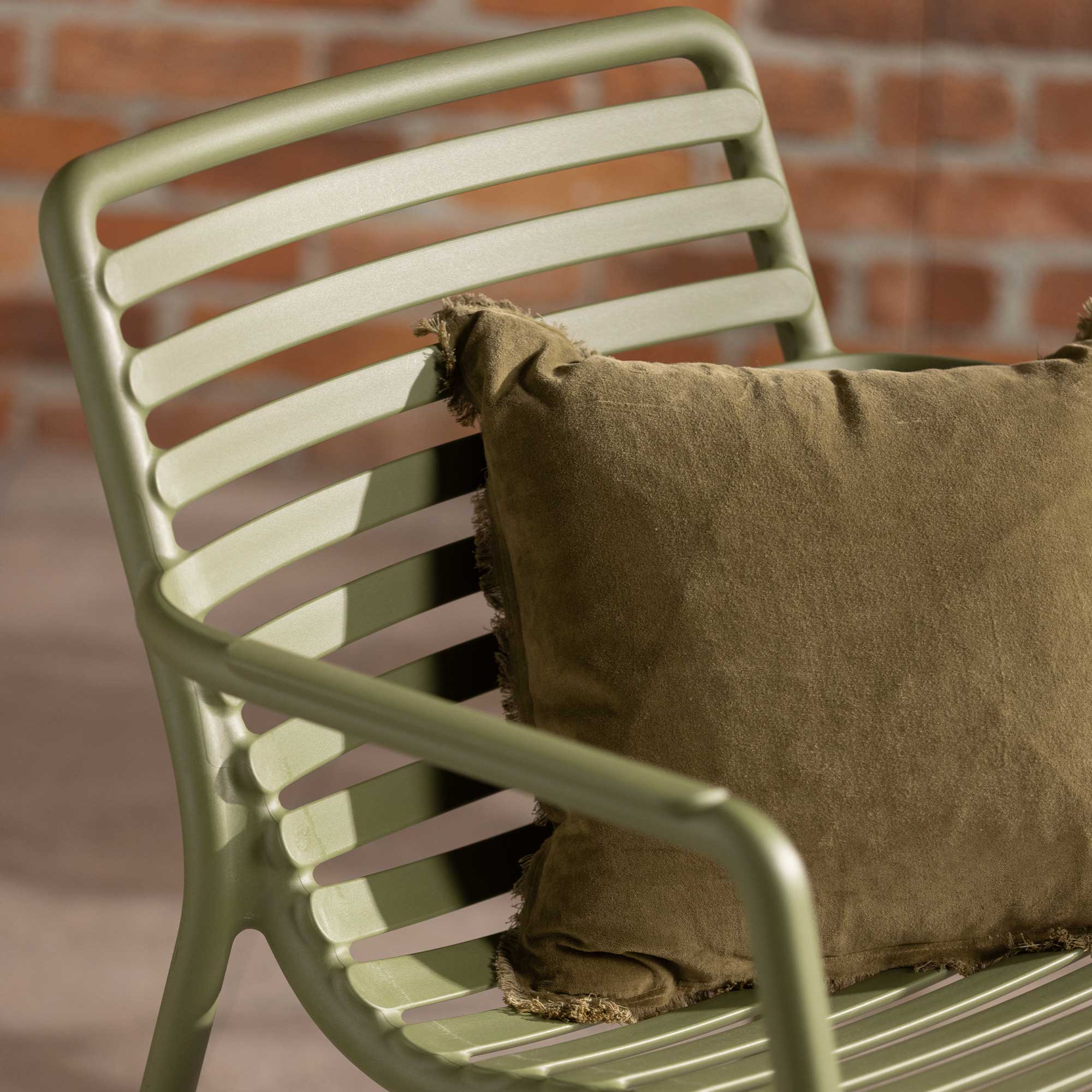 Cassis Green Recyclable Plastic Garden Chair, Agave