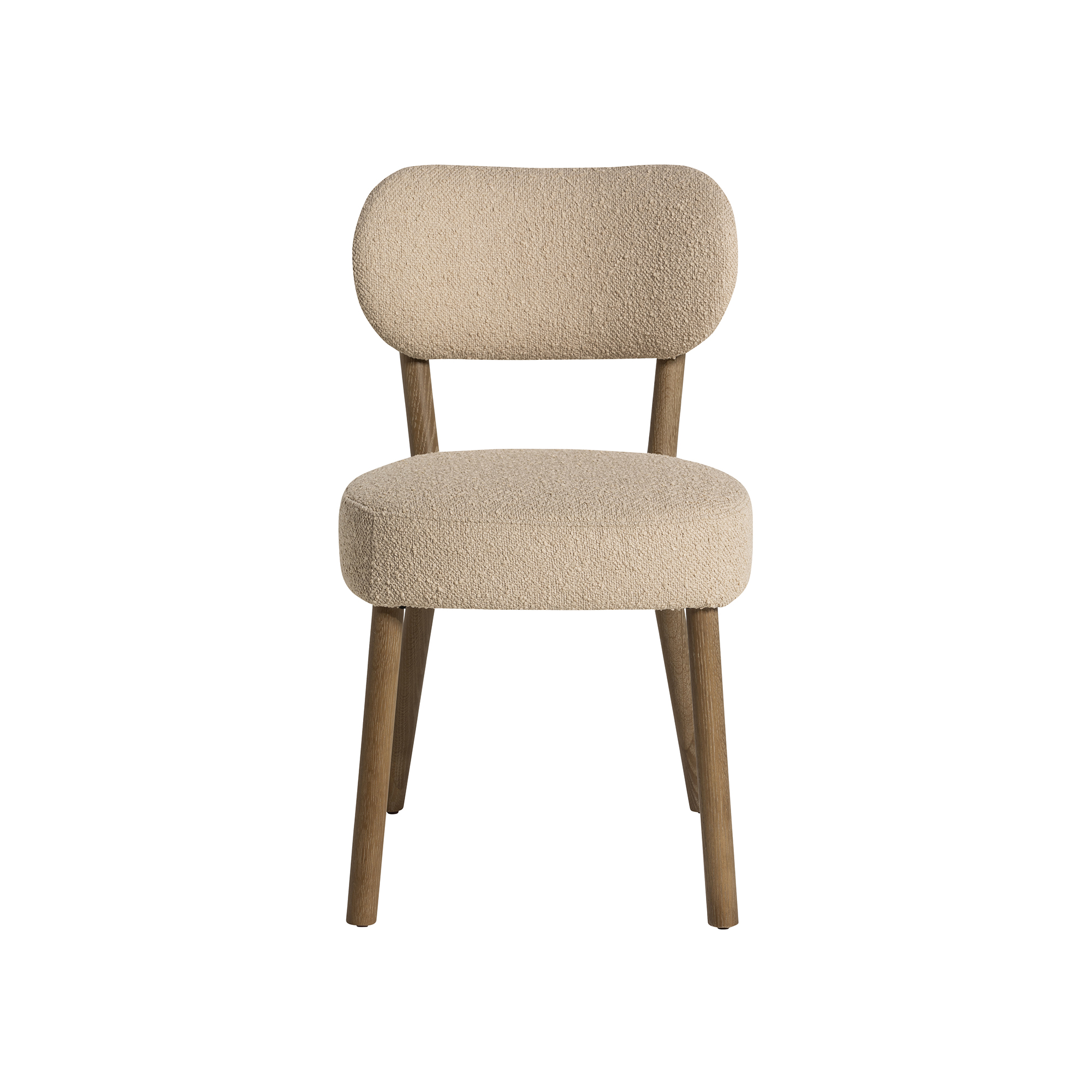 Dove Neutral Boucle Dining Chair