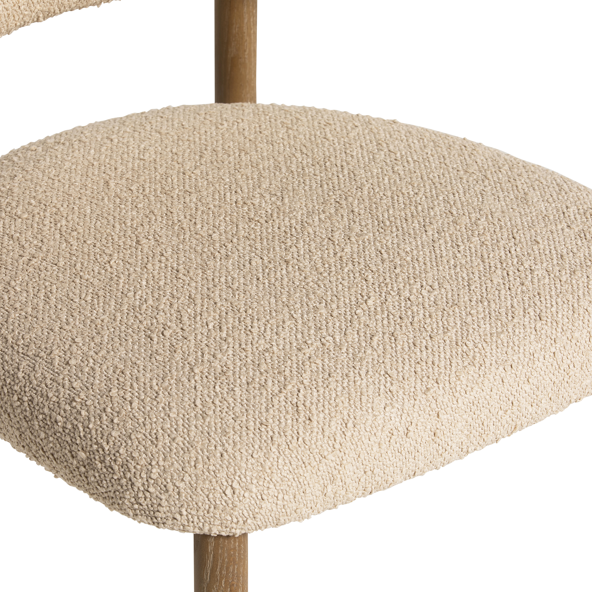 Lexa Dining Chair - In PJ296 Boucle Beige with PFK075 Legs