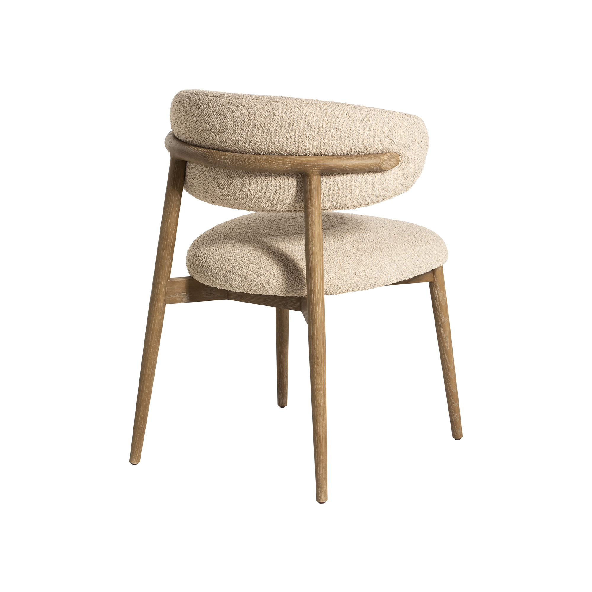 Lexa Dining Chair - In PJ296 Boucle Beige with PFK075 Legs