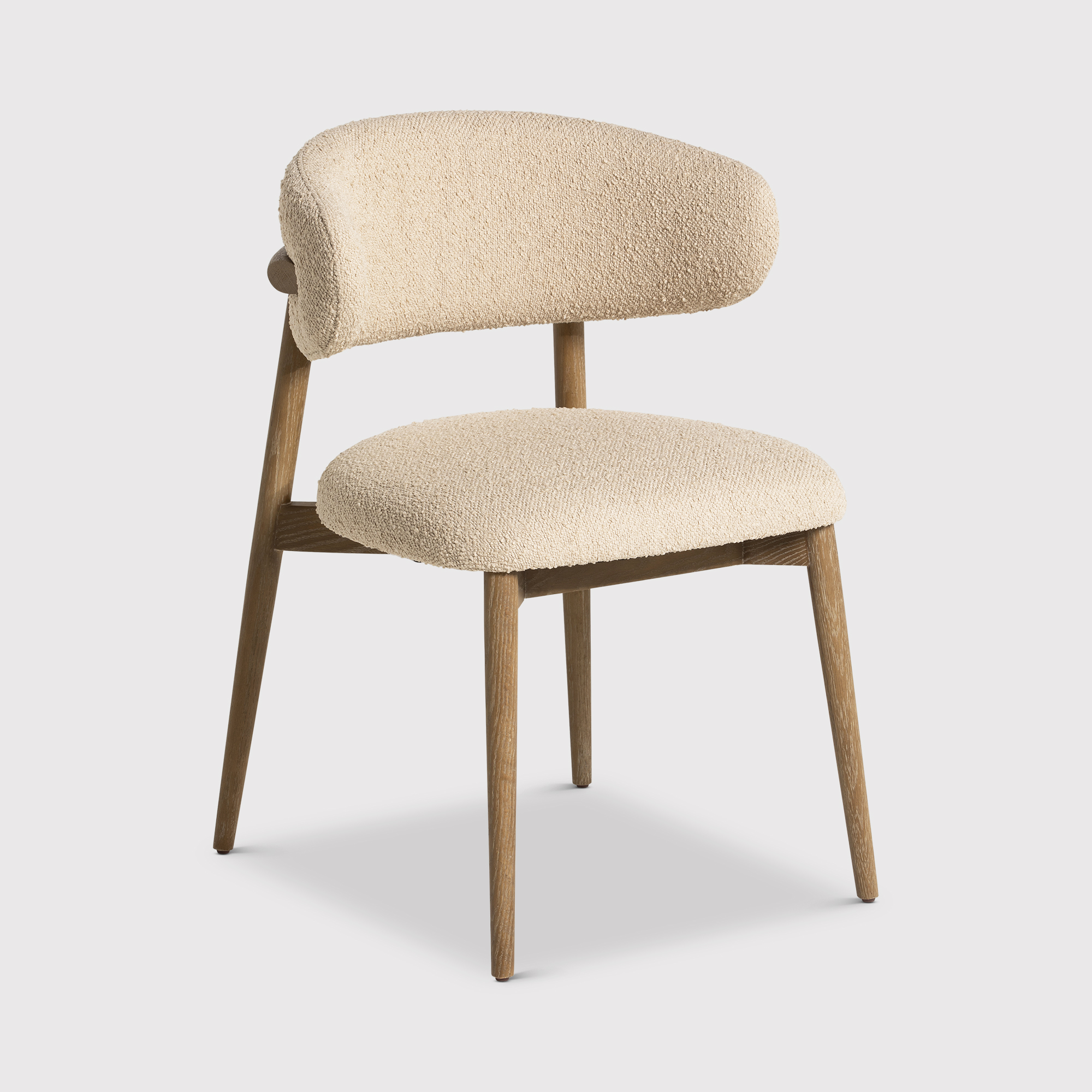 Lexa Dining Chair - In PJ296 Boucle Beige with PFK075 Legs