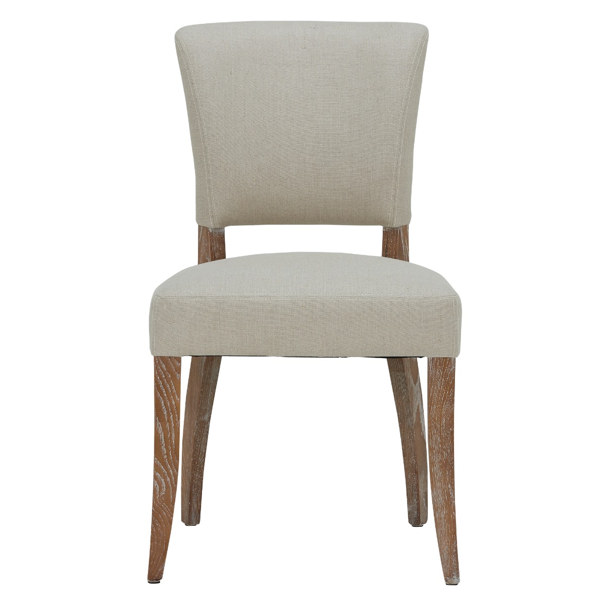Otto Dining Chair - PJ810 White Fabric and Silver Studs