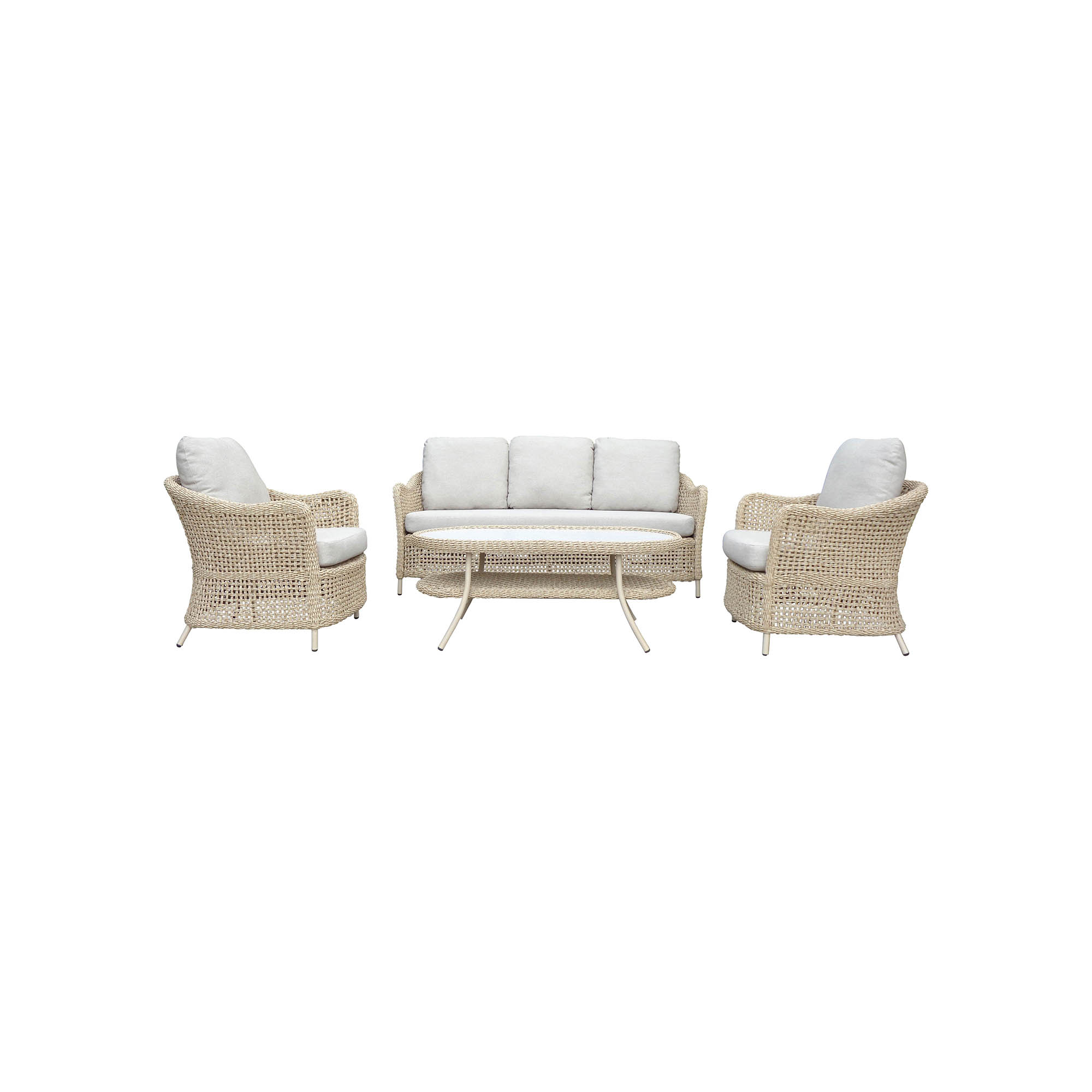 Bellano 5 Seater Wicker Garden Lounge Sofa Set