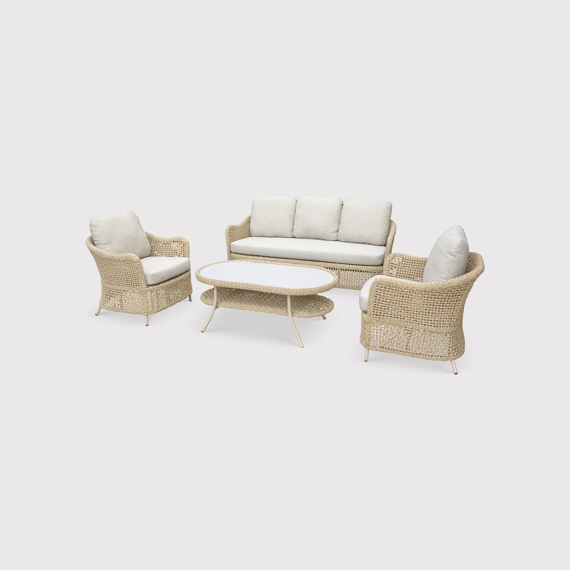 Bellano 5 Seater Wicker Garden Lounge Sofa Set