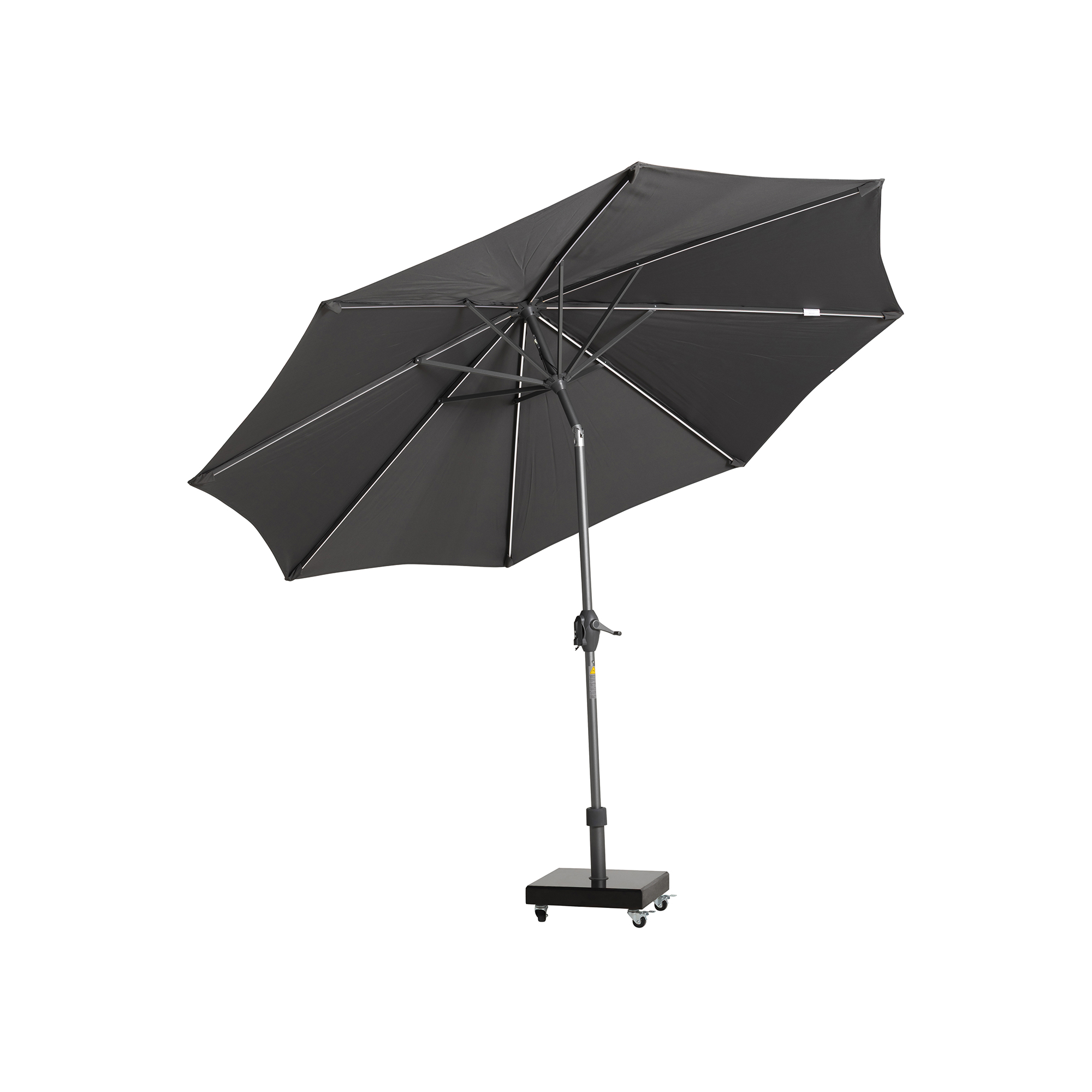 Cove Led 3M Anthracite and Granite Tilting Parasol, Cover Included
