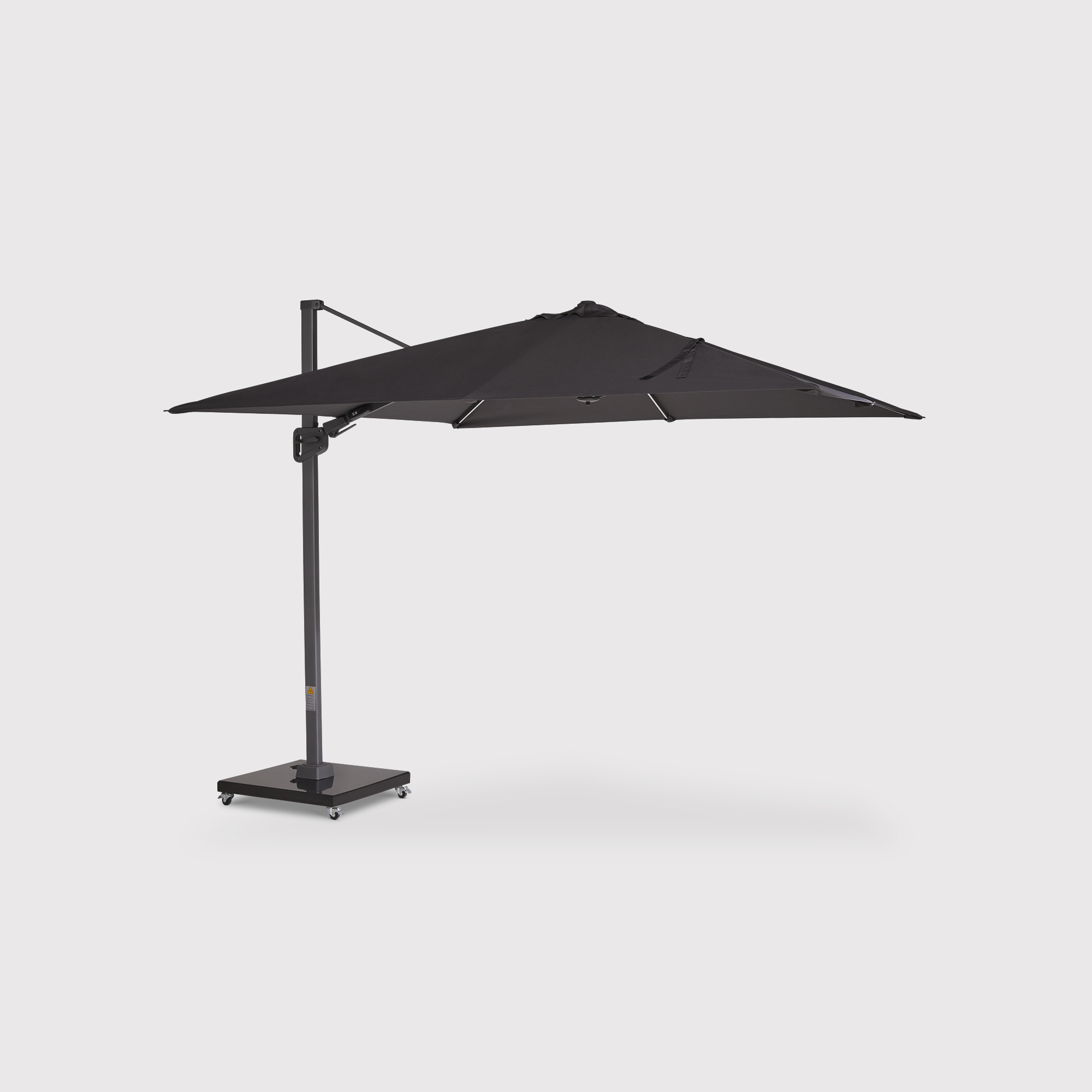 Lux Anthracite Grey Led Garden Parasol With Wheel Base and Protective Cover