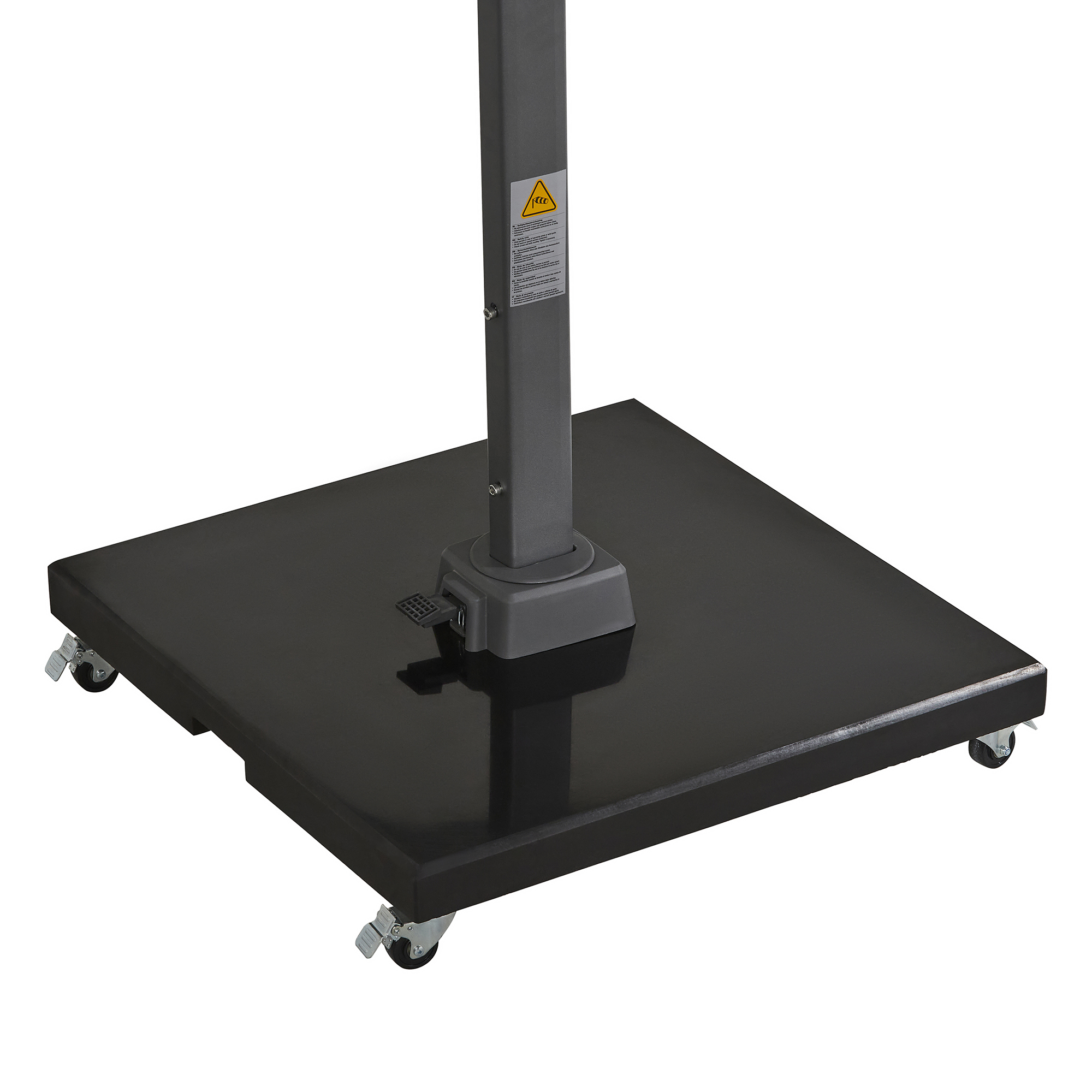 Lux Taupe Led Garden Parasol With Wheel Base and Protective Cover