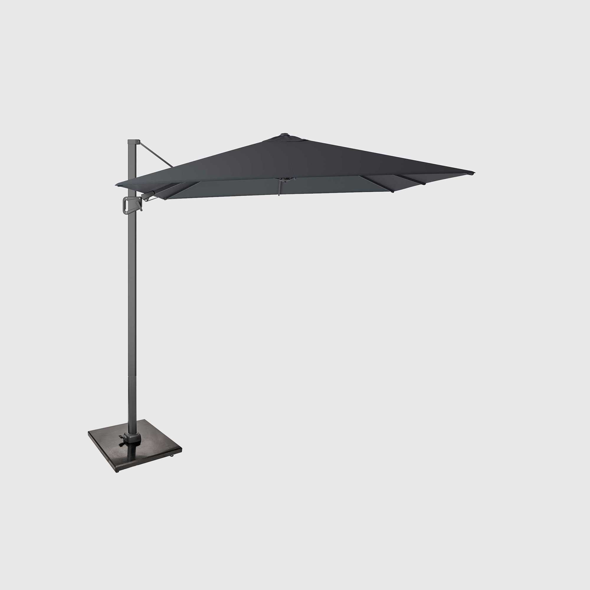 Reef Anthracite Grey 3M Parasol With Wheel Base and Protective Cover