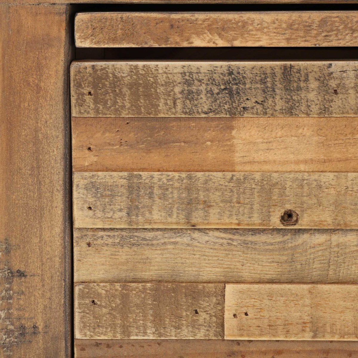 Charlie Reclaimed Wood 3 Drawer Bedside Table, Oaklands/Rustic Natural