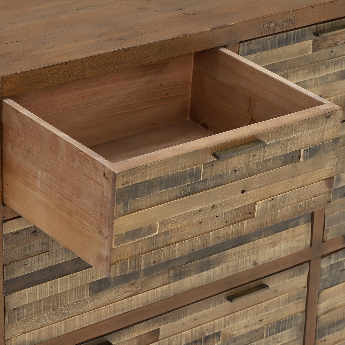 Charlie Reclaimed Wood 7 Drawer Dresser, Oaklands/Rustic Natural