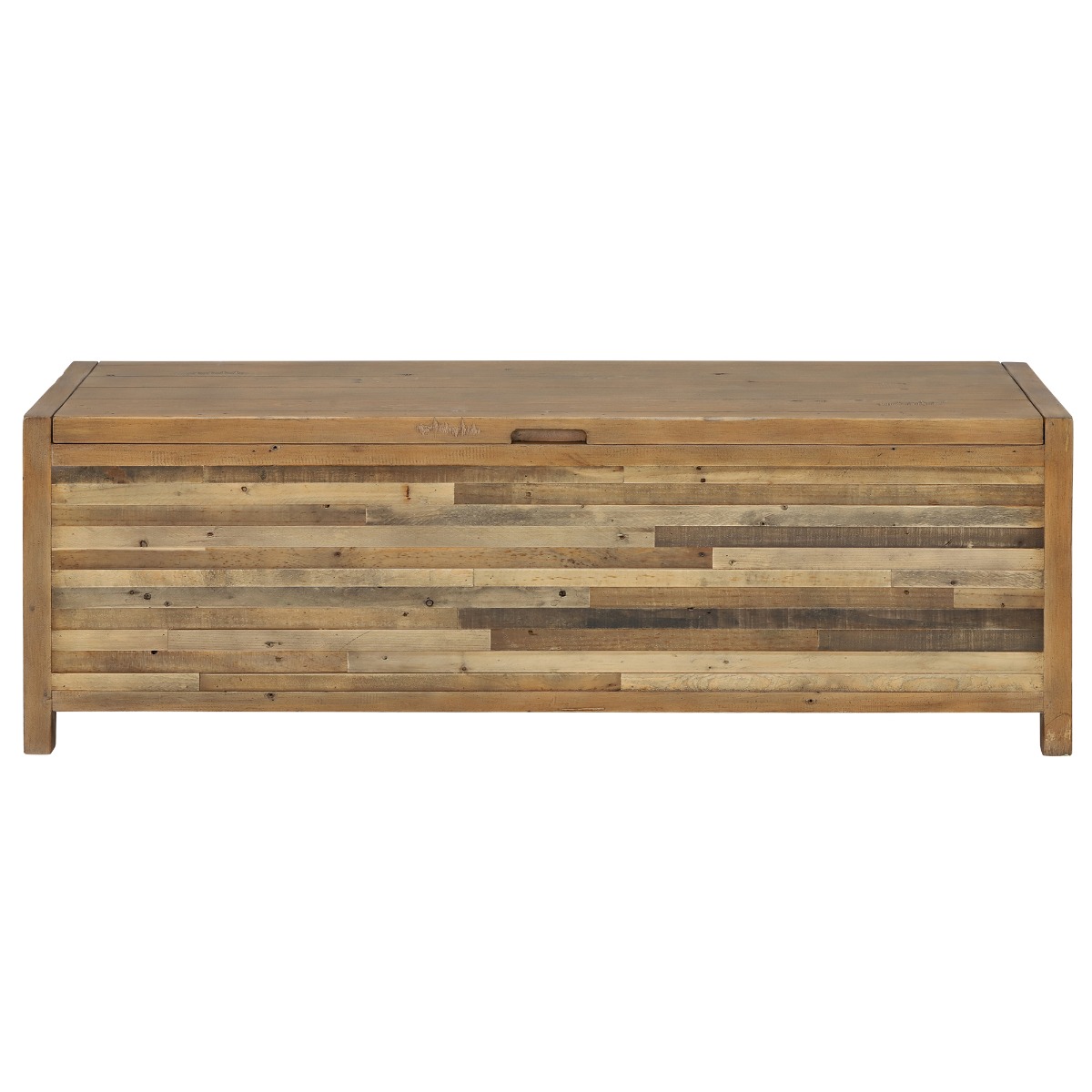 Charlie Reclaimed Wood Large Rectangular Blanket Box, Oaklands/Rustic Natural