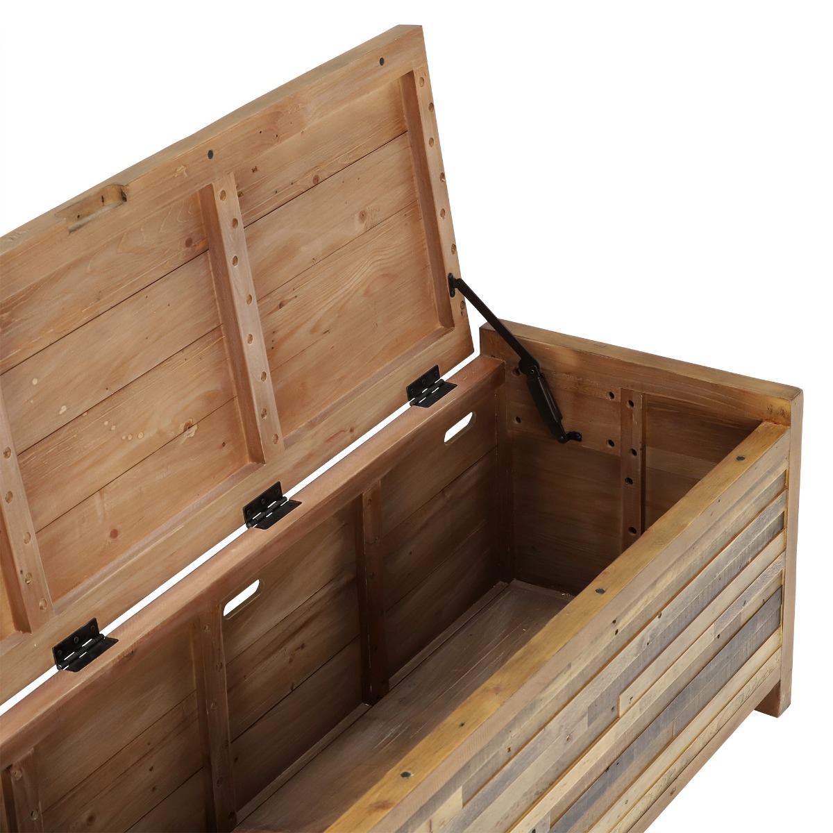 Charlie Reclaimed Wood Large Rectangular Blanket Box, Oaklands/Rustic Natural