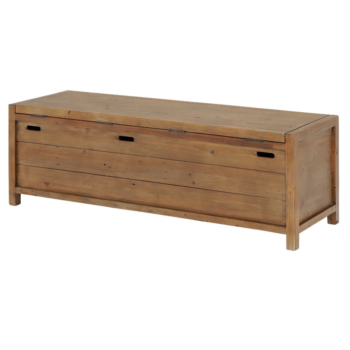 Charlie Reclaimed Wood Large Rectangular Blanket Box, Oaklands/Rustic Natural
