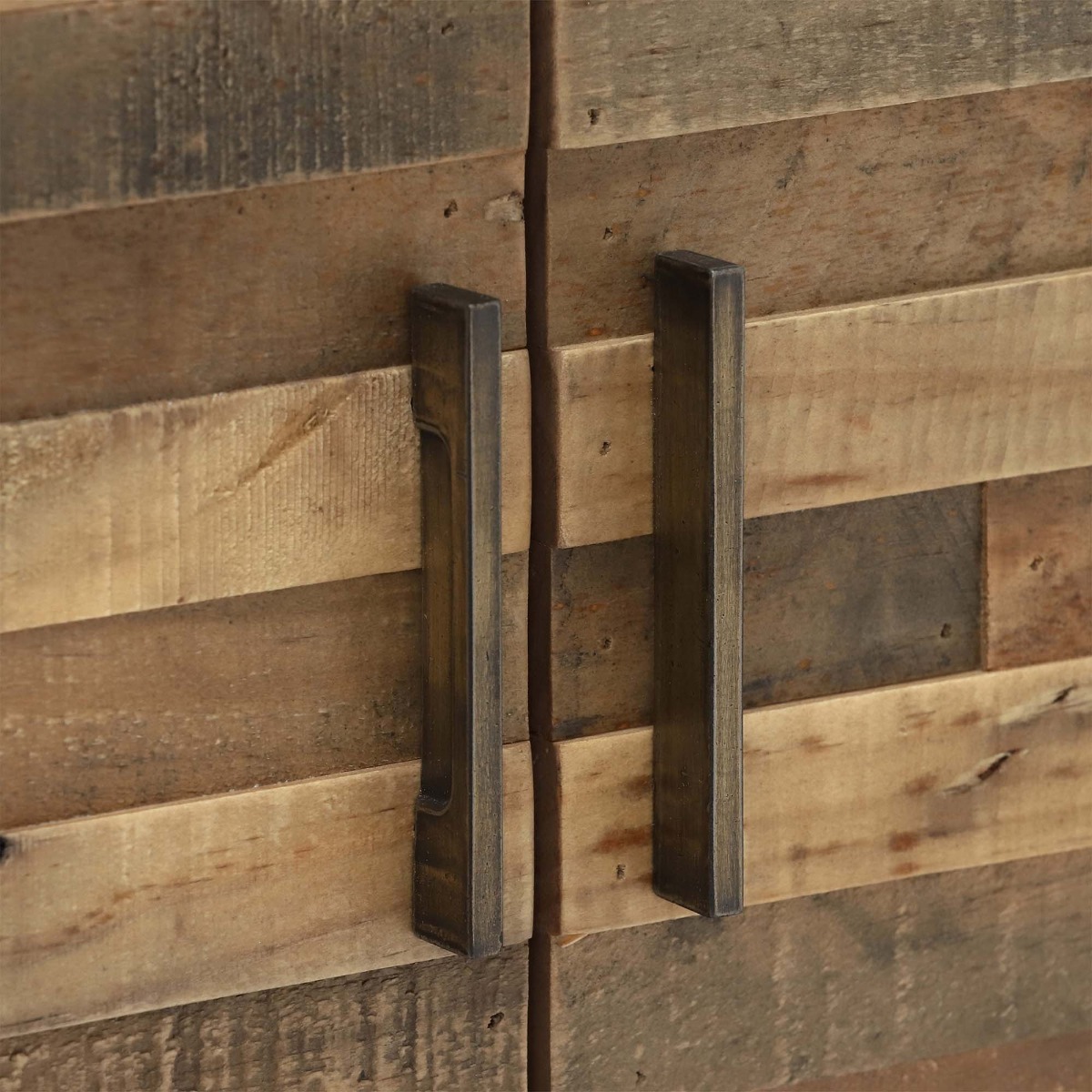 Charlie 102cm Reclaimed Wood 2 Door 2 Drawer Wardrobe, Oaklands/Rustic Natural