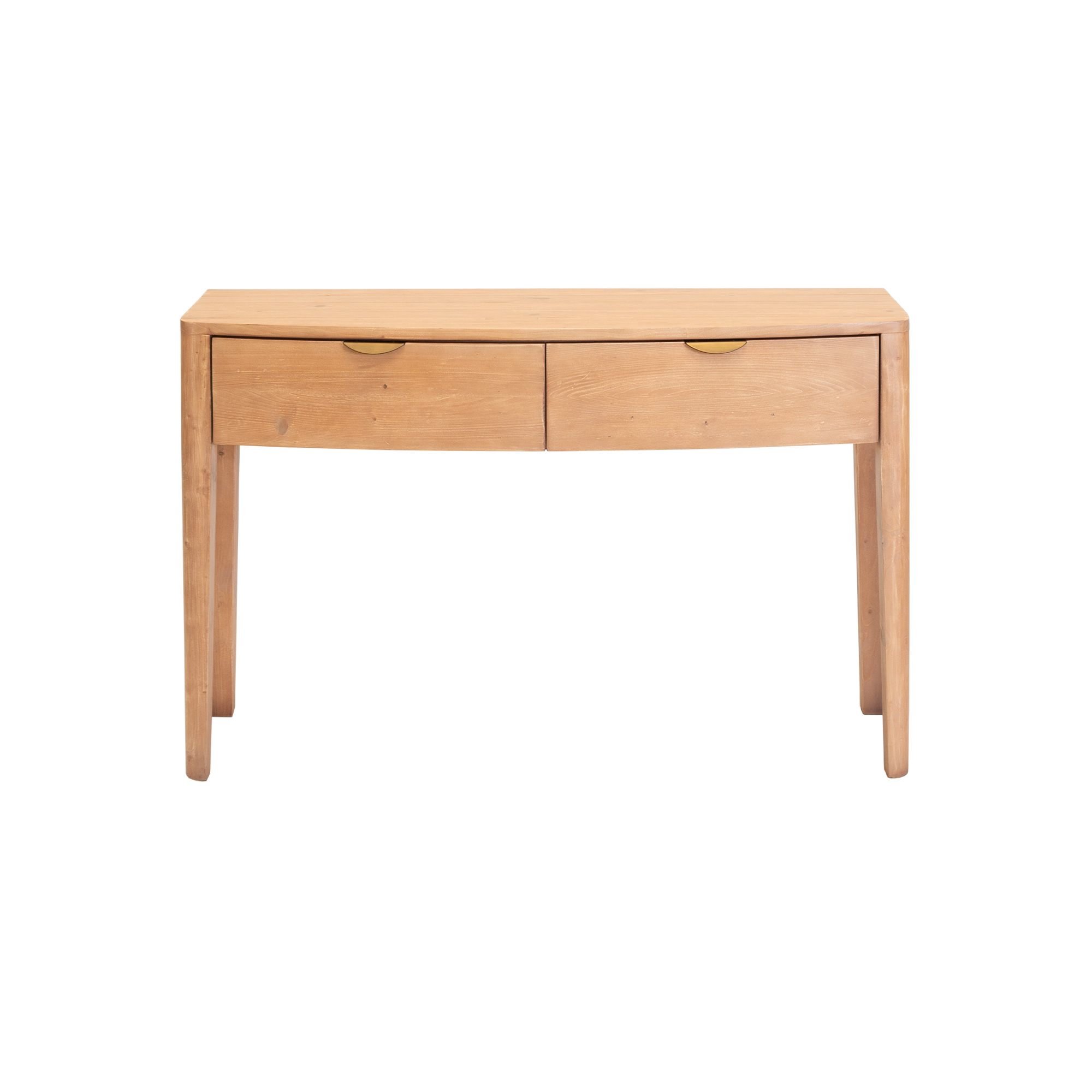 Halstatt Brown Reclaimed Wood 2 Drawer Console Table
